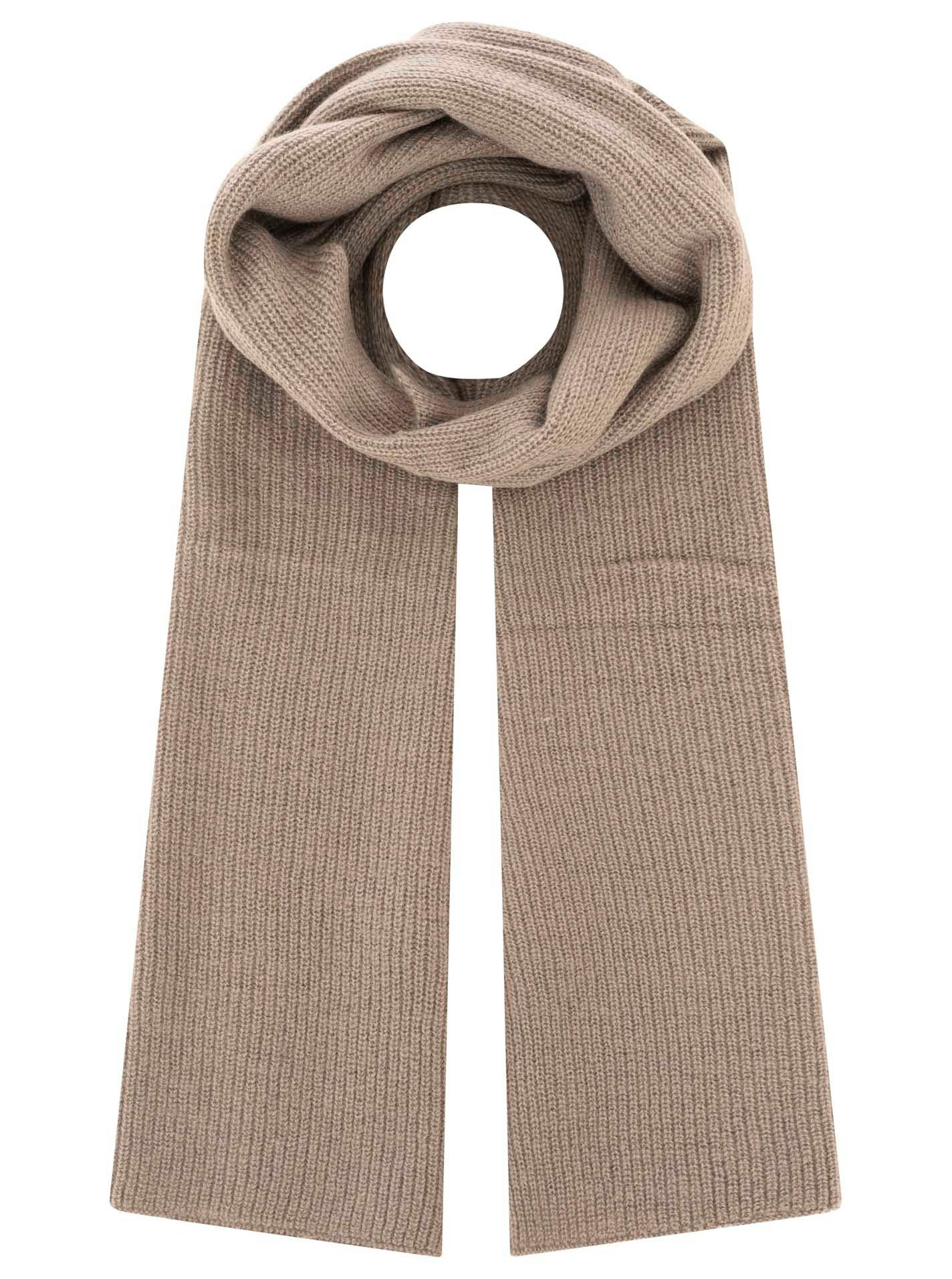 Zwillingsherz Kaschmirschal 100% Gerippt "Kontrast / Cozy"