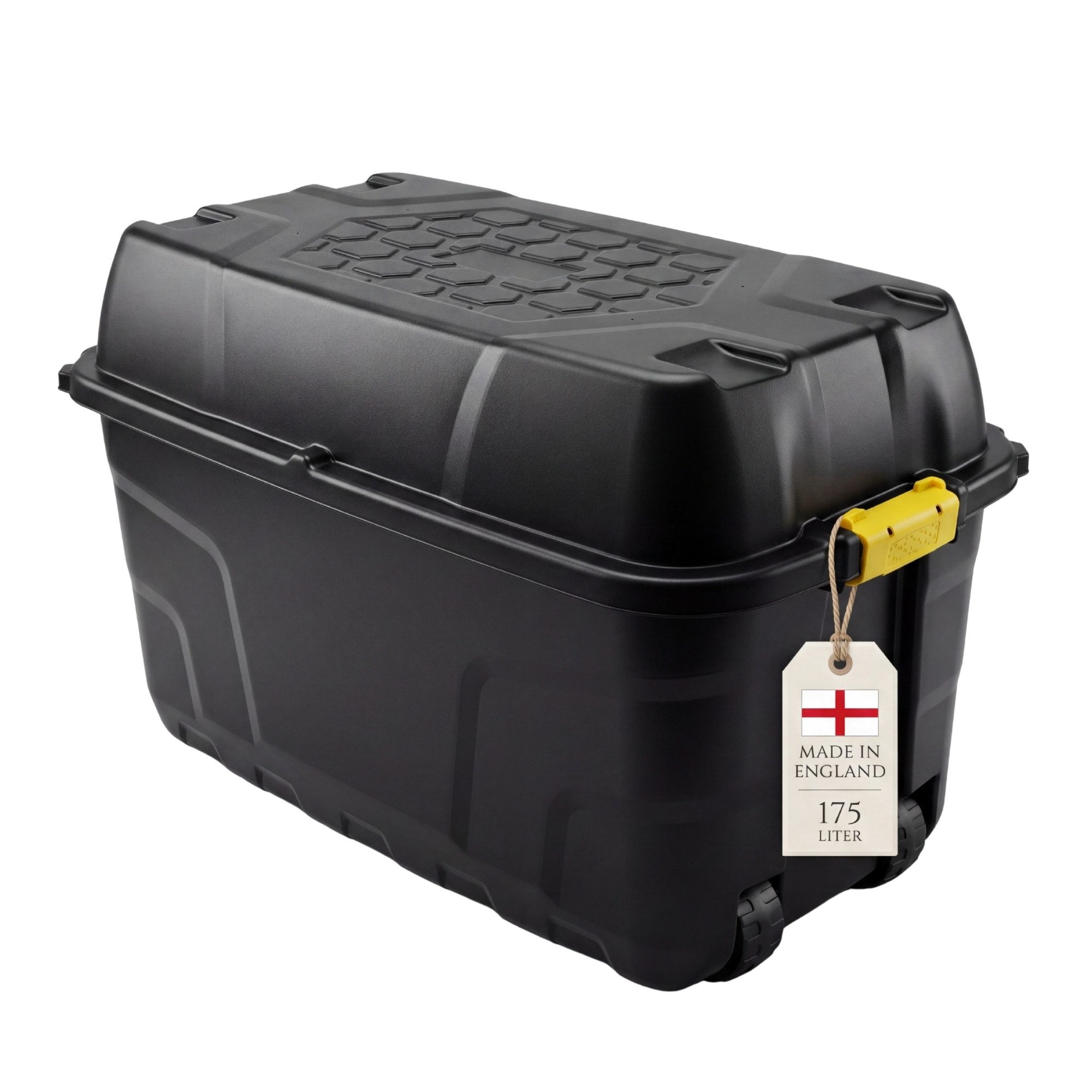 BigDean Aufbewahrungsbox Transportbox Nutzvolumen 175 Liter Kunststoff mit Rollen und Deckel (Packung, 1 St., Aufbewahrungsbox), 175L Fassungsvermögen, Integrierte Rollen, Deckel Verschließbar