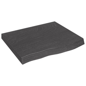 furnicato Tischplatte Dunkelbraun 60x50x(2-6)cm Massivholz Eiche