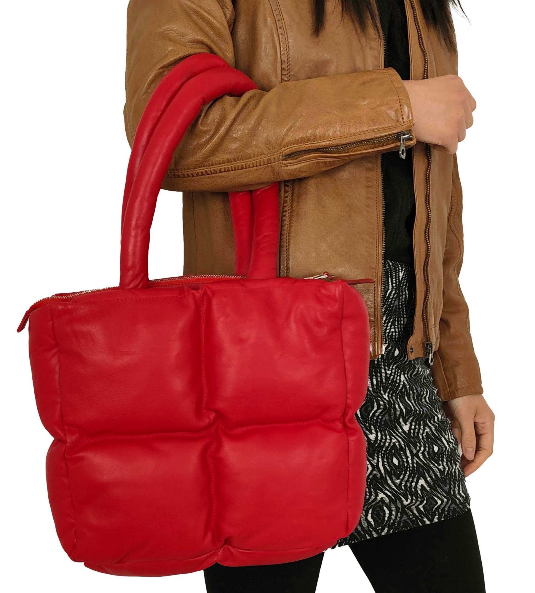 Lederjacken24 Handtasche Alara, Damen Lederhandtasche Tragetasche Lammnappa günstig online kaufen