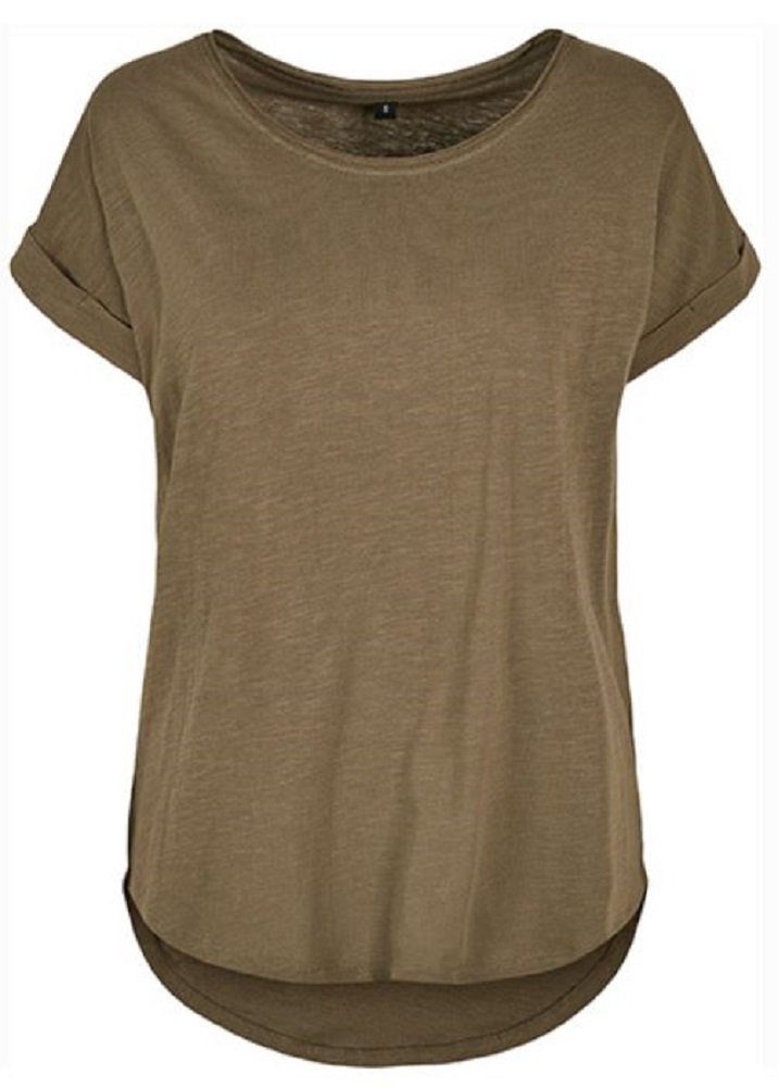 WITORU T-Shirt 1er/2er Pack Damen Long Slub T-Shirt für Frauen u. Mädchen (1-tlg) Gr. XS bis 5XL - 100% Baumwolle