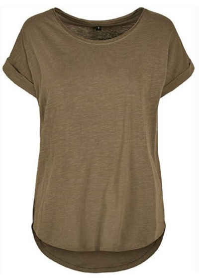 WITORU T-Shirt 1er/2er Pack Damen Long Slub T-Shirt für Frauen u. Mädchen (2-tlg) Gr. XS bis 5XL, 100% Baumwolle