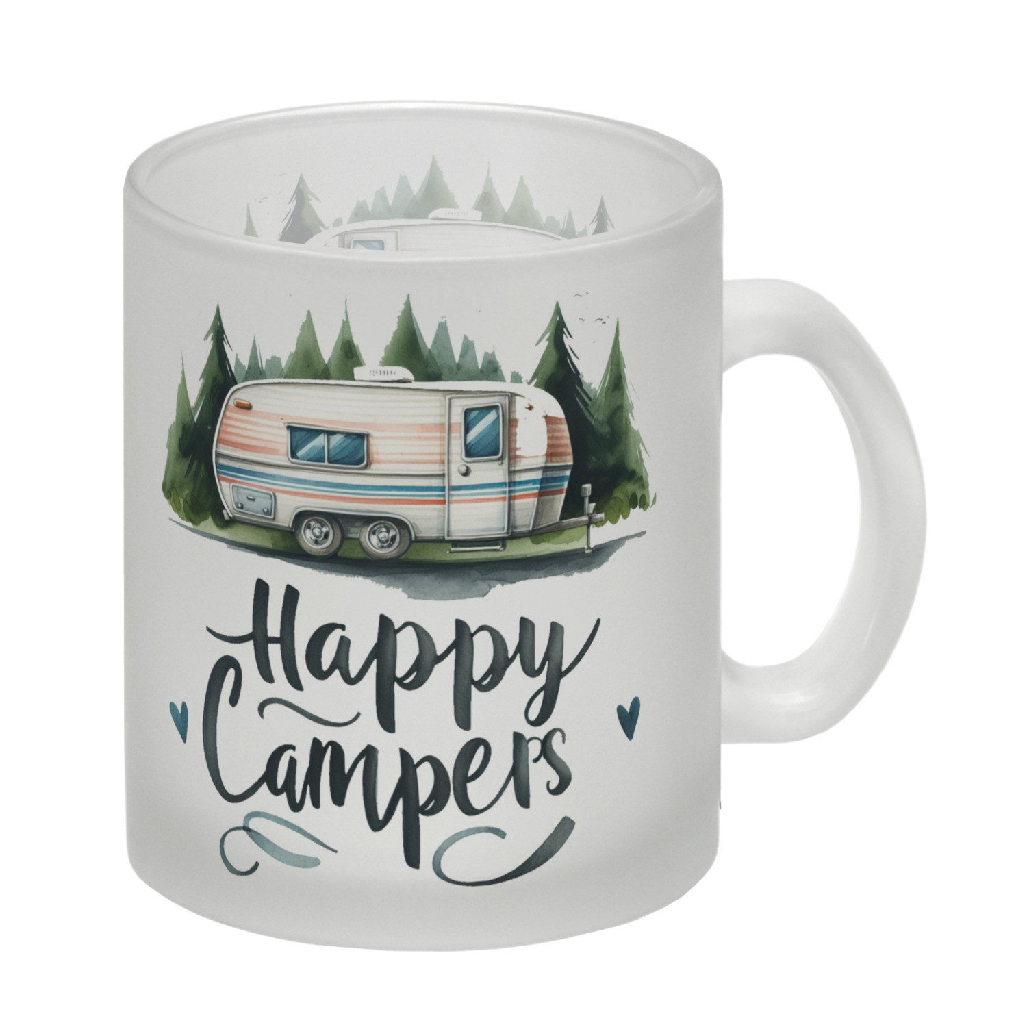 Tasse Happy Campers Glas Tasse