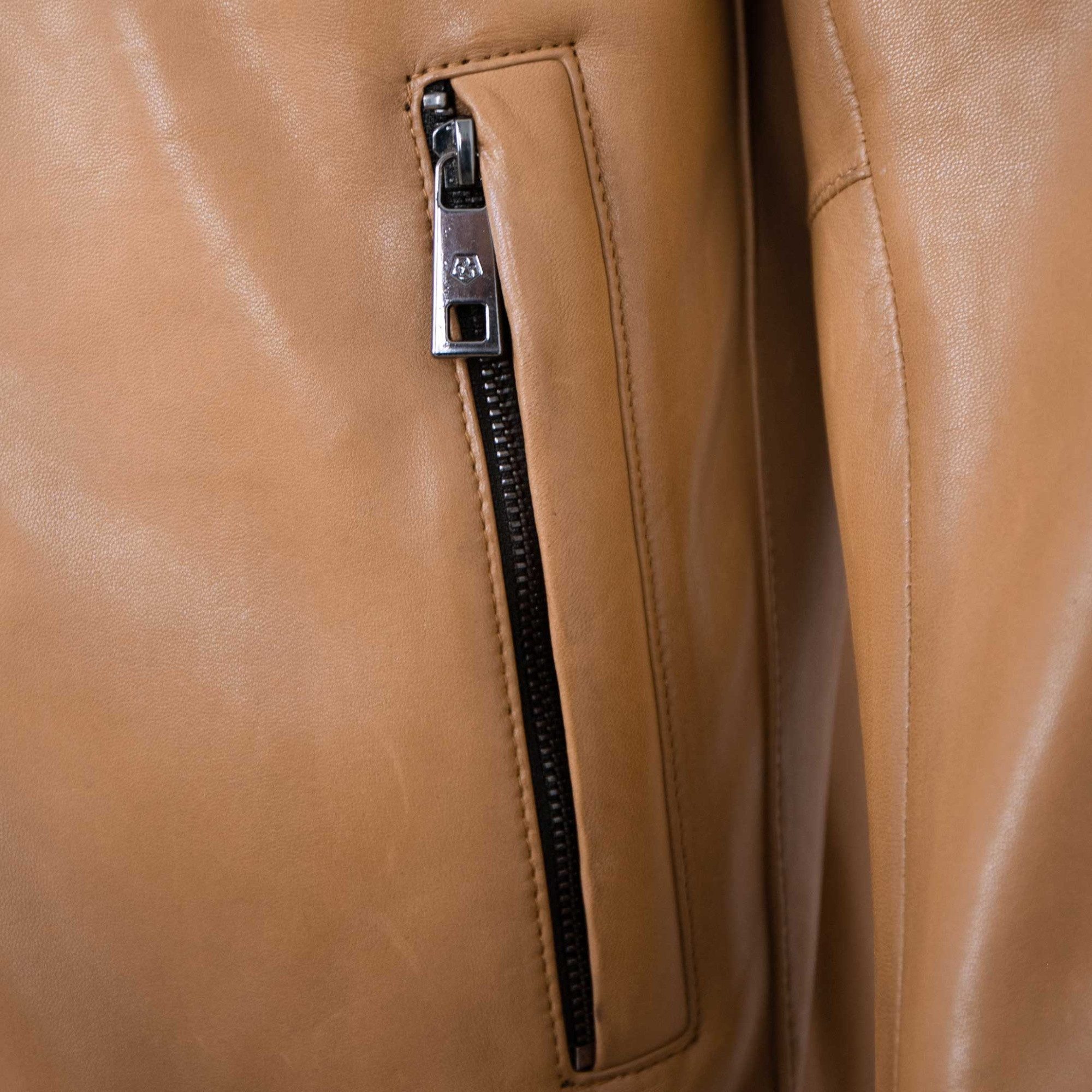Milestone Lederjacke MSErnesto Milestone - Herren Lederjacke Lammnappa camel