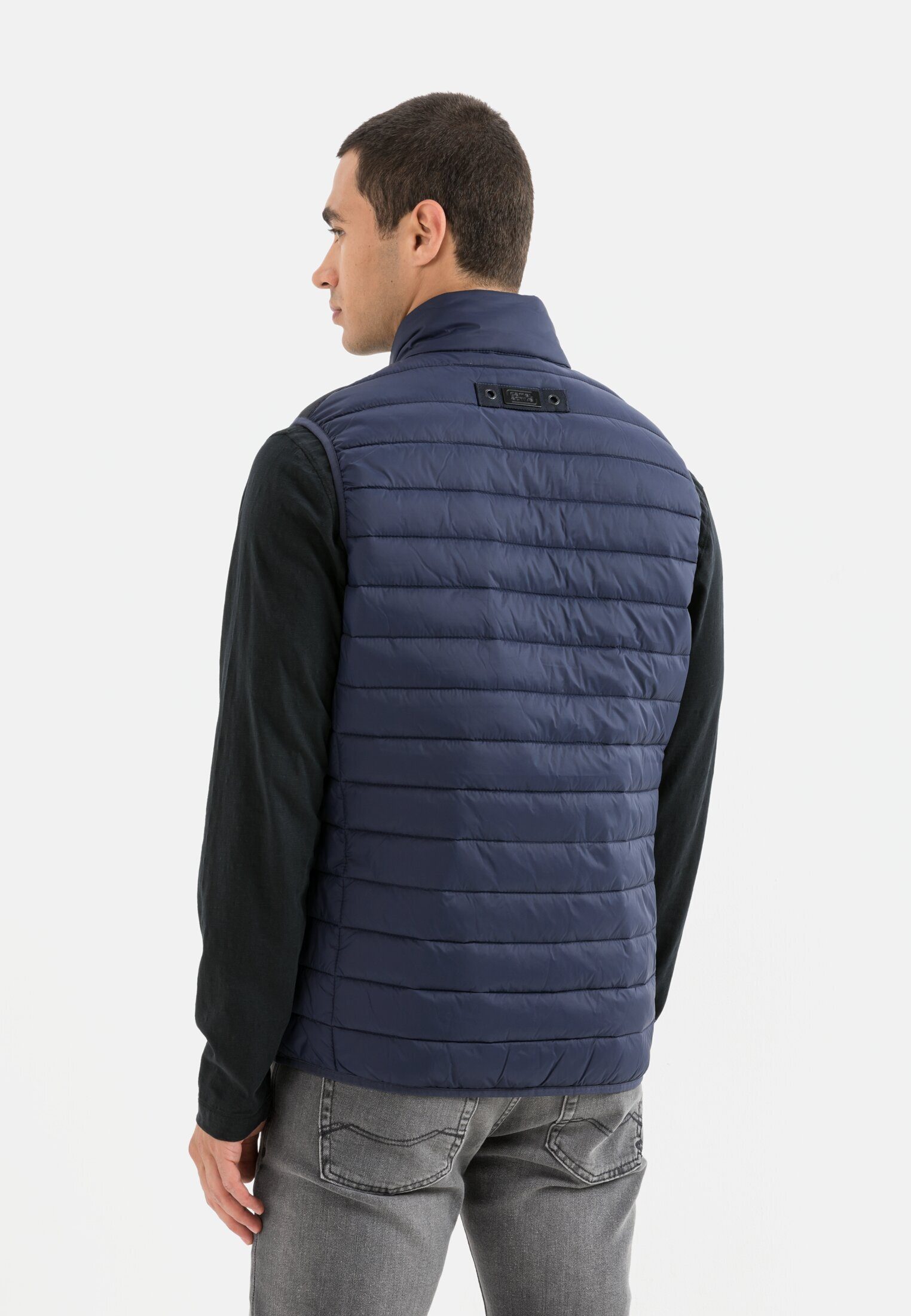 camel active Steppweste aus recyceltem Polyester ärmellos Stehkragen mit St günstig online kaufen