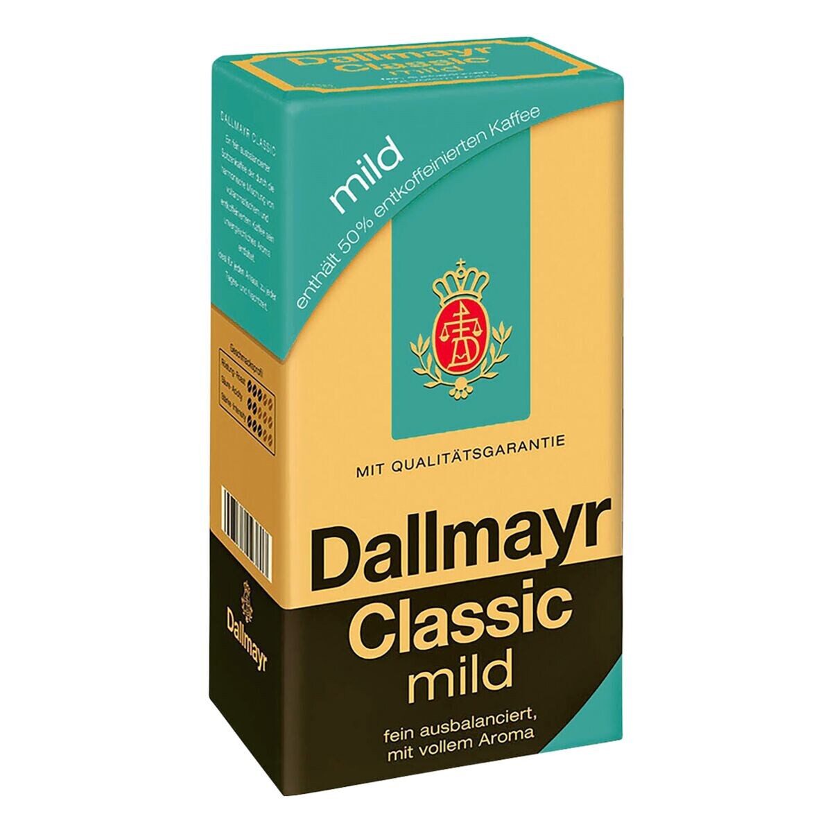 DALLMAYR Kaffee Classic Mild, zu 50% entkoffeiniert, 500 g, gemahlen