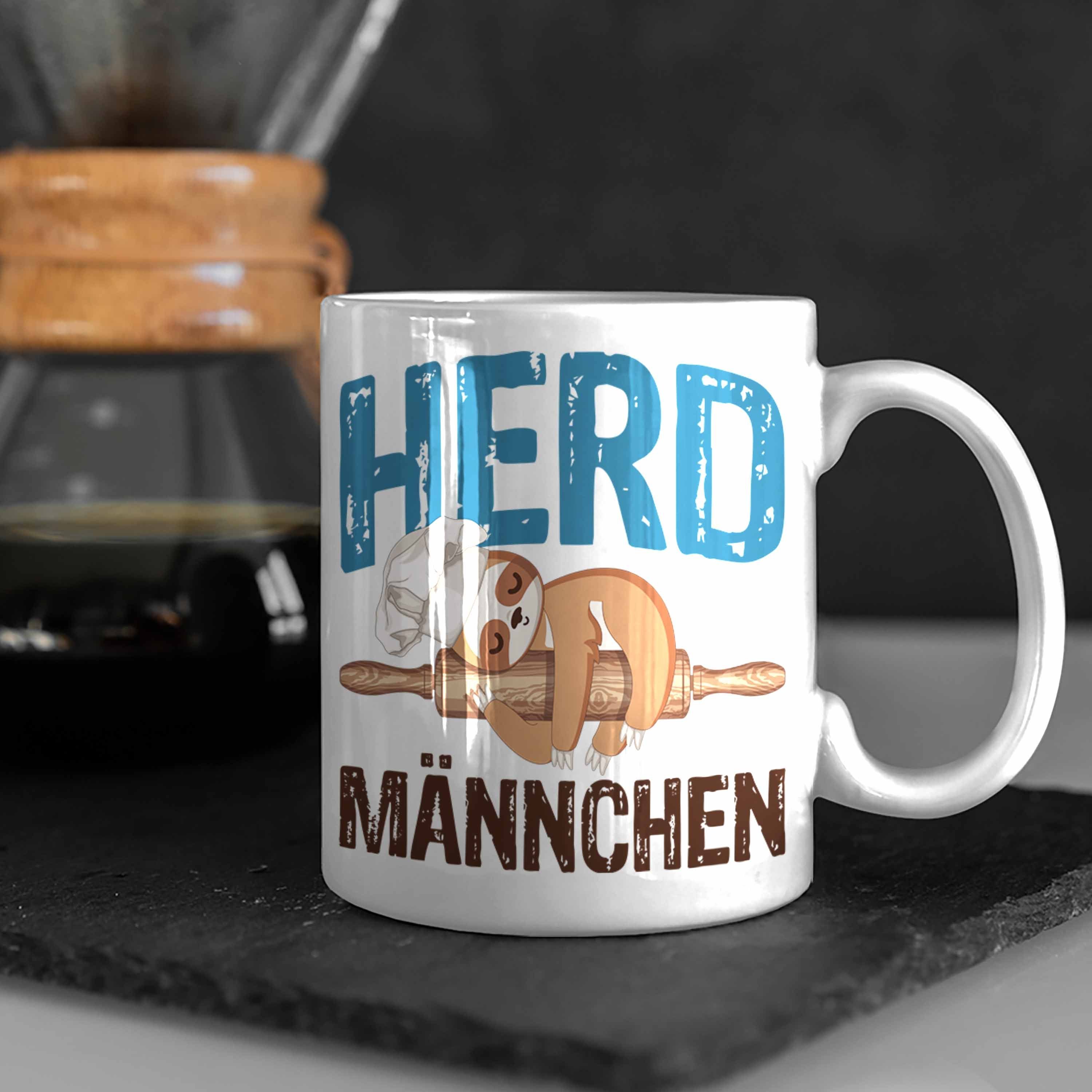 Trendation Tasse Trendation - Sternekoch der Männchen für Koch Herd Welt Tasse Weiss Geschenk besten