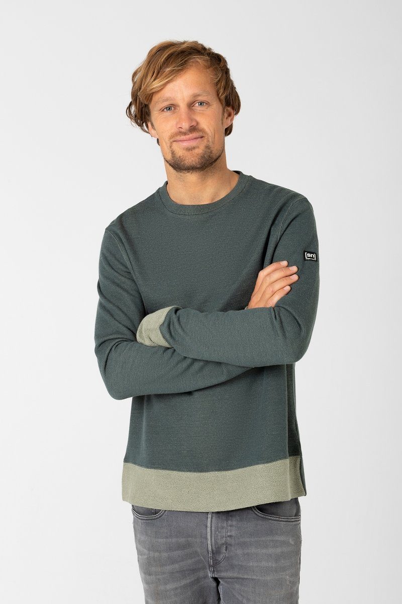 SUPER.NATURAL Sweatshirt Merino Pullover M RIFFLER CREWNECK bequemer Merino-Materialmix