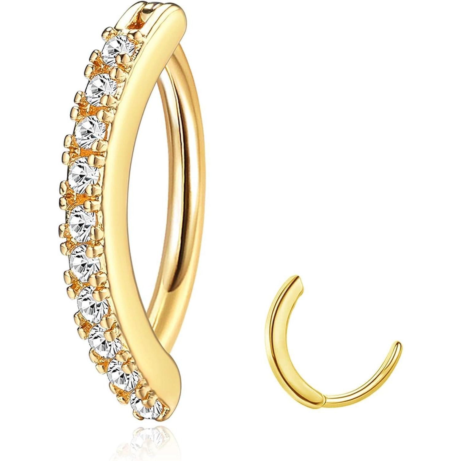 LuxusKollektion Bauchnabelpiercing Bauchnabelpiercing Ring Frauen Edelstahl CZ Opal Liebe Herzform