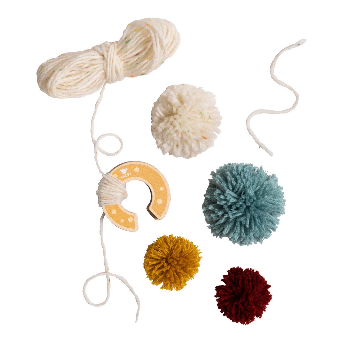 Micki Lernspielzeug 10225400 Unisex Kinder, Webstuhl, Handwebrahmen, Mini-Webstuhl, Webset, Webrahmen-Set