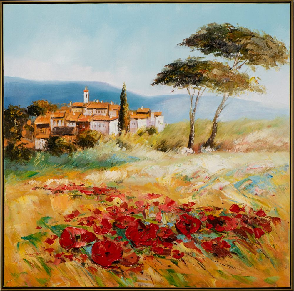 ArtUniverse Gemälde ARTUNIVERSE Sommerliche Toscana 102x102 cm, Naturmotiv