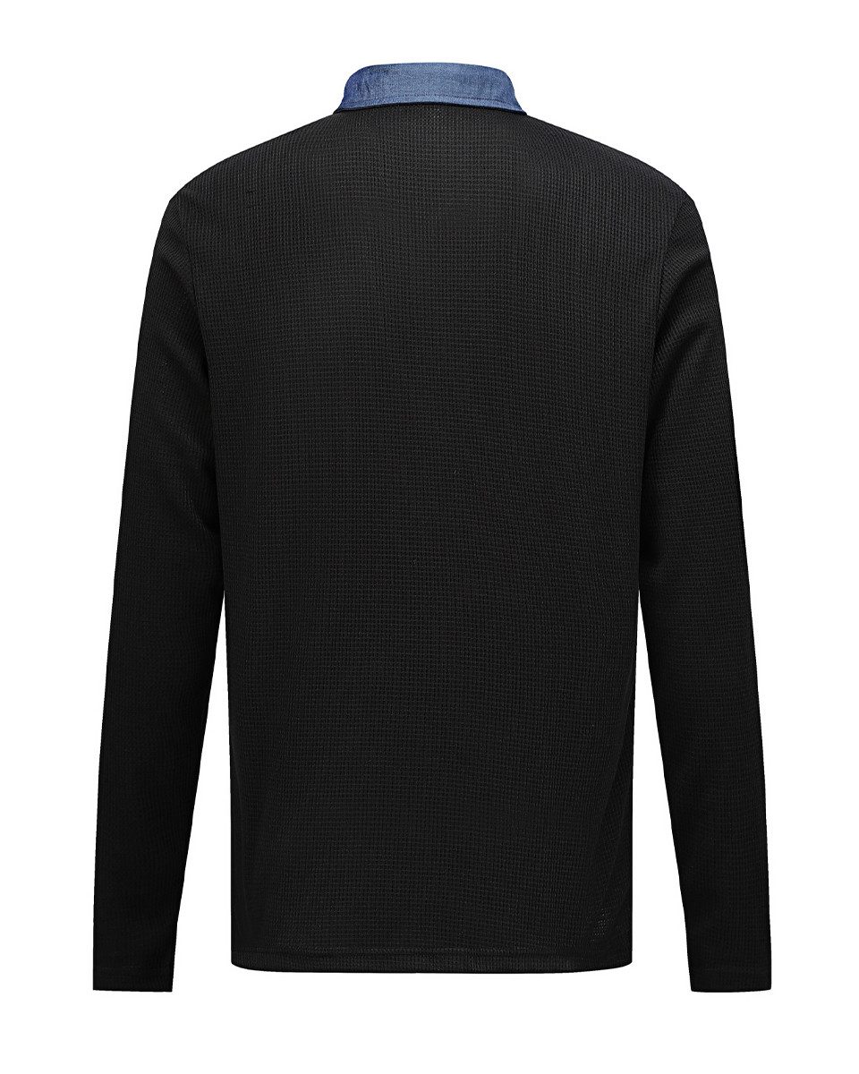 Allthemen Poloshirt Herren langarm Poloshirt mit Brusttasche Polohemd mit K günstig online kaufen