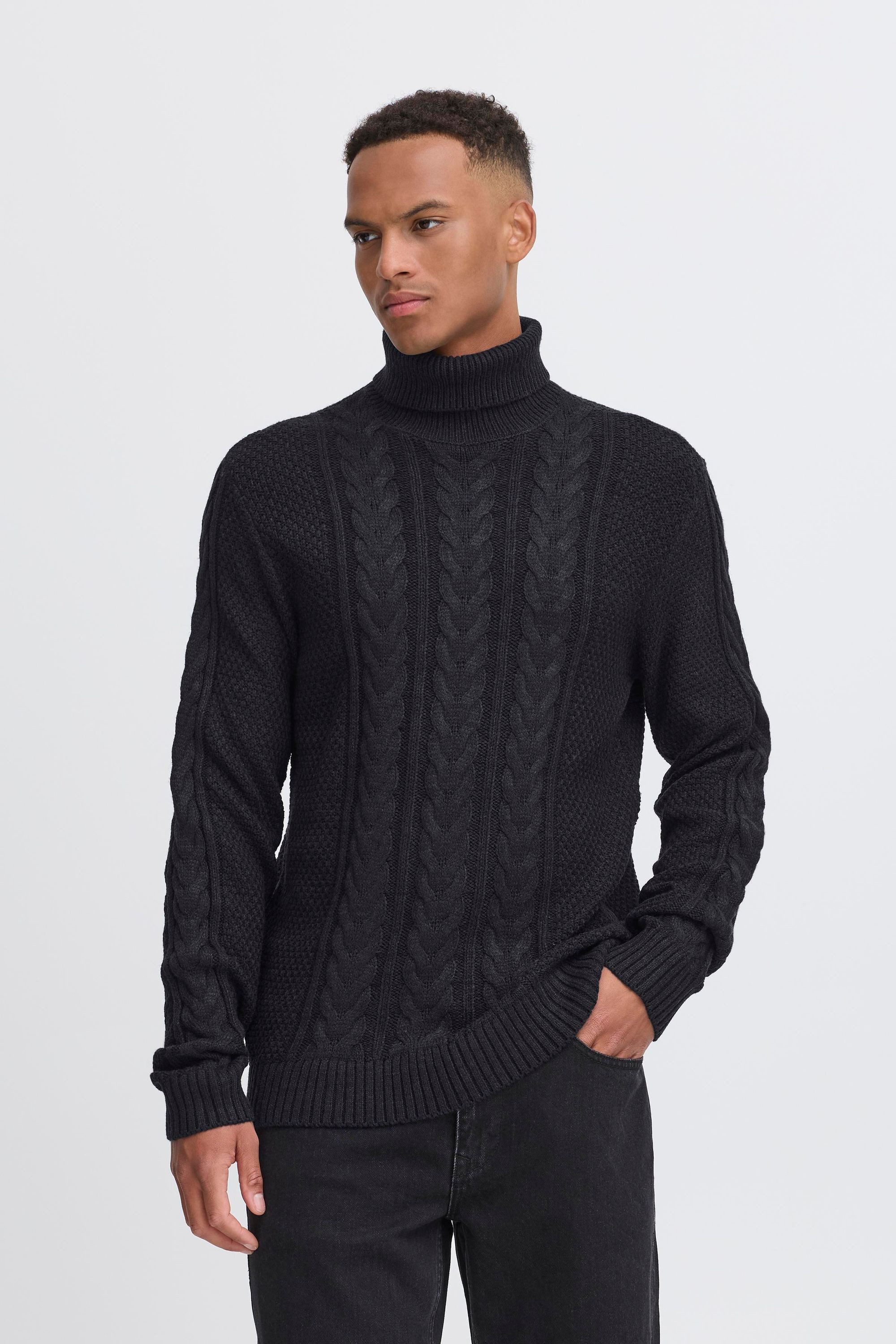 Blend Rollkragenpullover BHBASIM Stilvoller Вязаные свитера mit Rollkragen und Zopfmuster