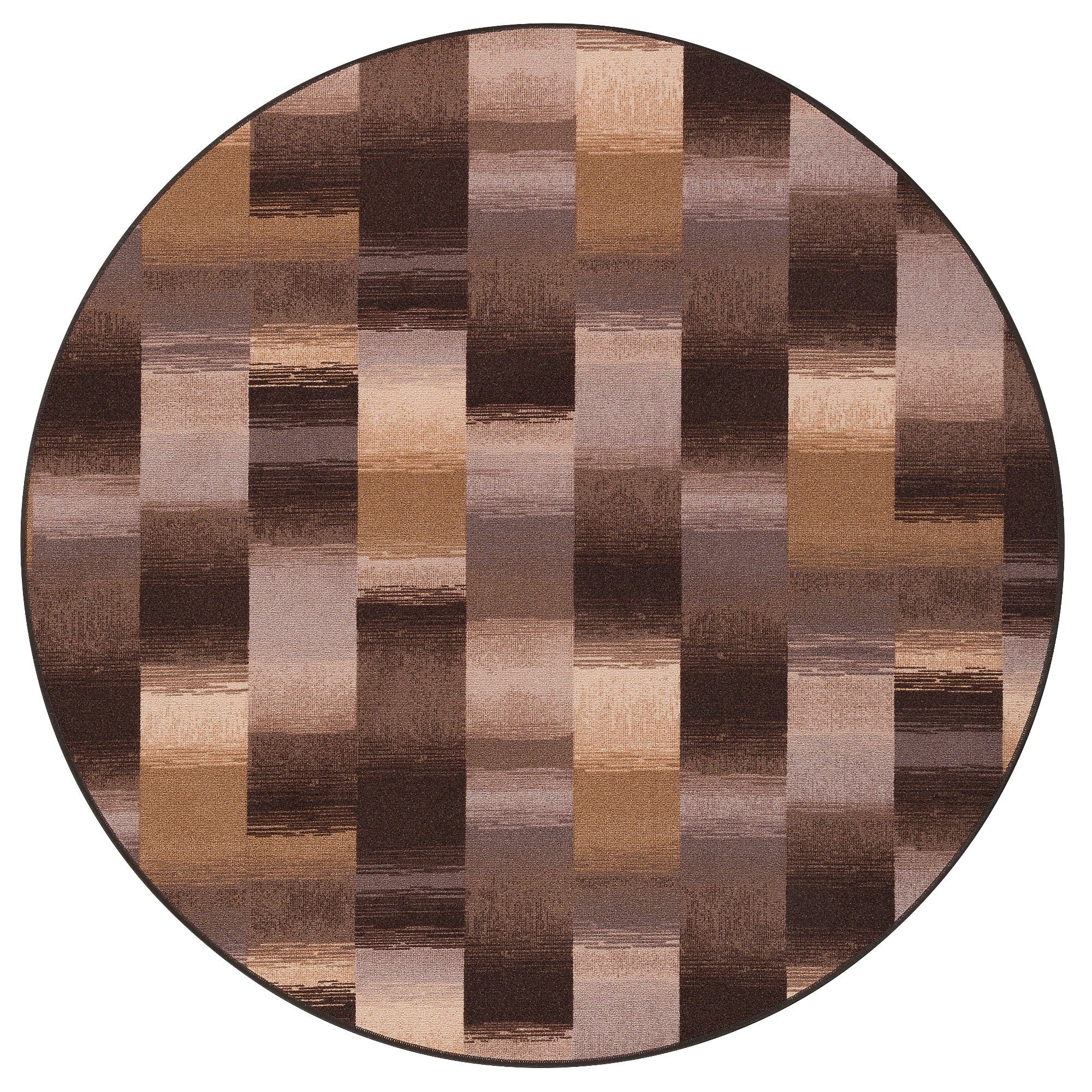 Snapstyle Designteppich Designer Velour Teppich Mystic Karo Rund, Rund, Höhe: 6 mm