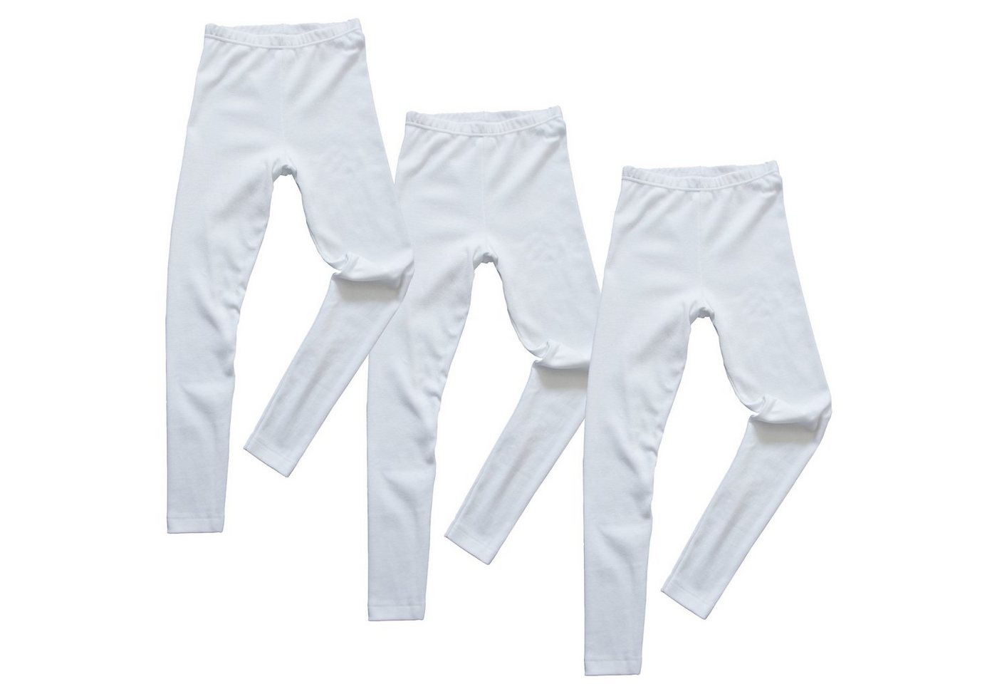 HERMKO Leggings 2720 (Pack, 3er) Kinder Legging, 100 % Bio-Baumwolle, Gummibund, Jungen, Mädchen