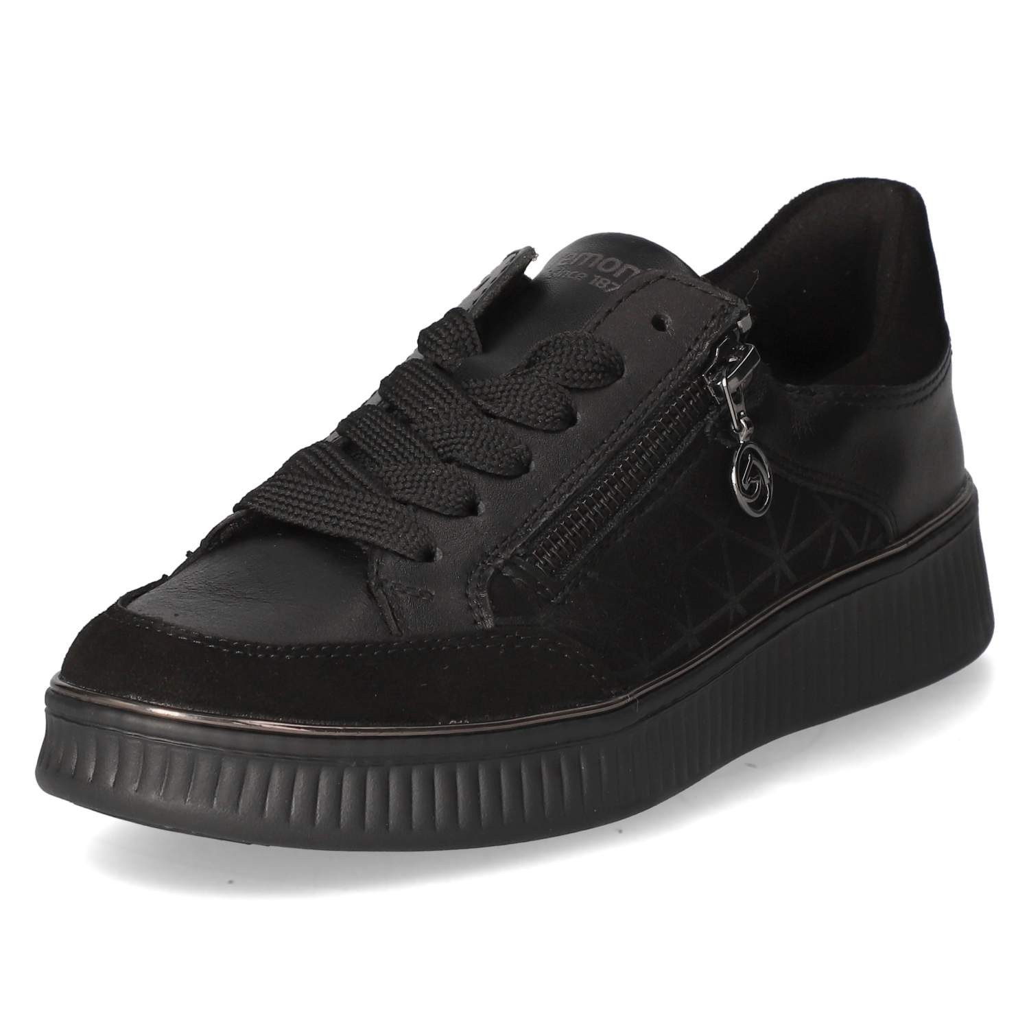 Remonte Remonte D2E04-00 Damen Glattleder schwarz Schnürschuh günstig online kaufen