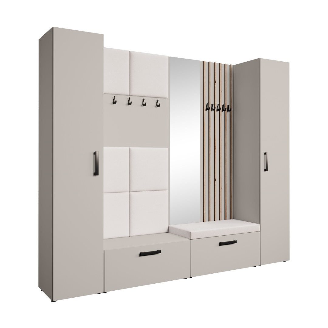 Beautysofa Garderobenschrank mit gepolsterten Paneelen und günstig online kaufen