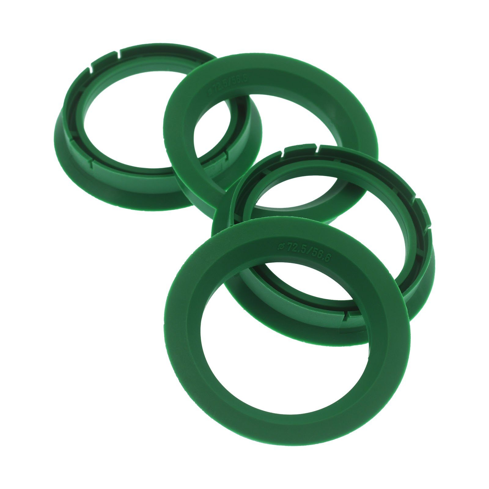 RKC Reifenstift 4x Zentrierringe Grün Felgen Ringe Made in Germany, Maße: 72,5 x 56,6 mm