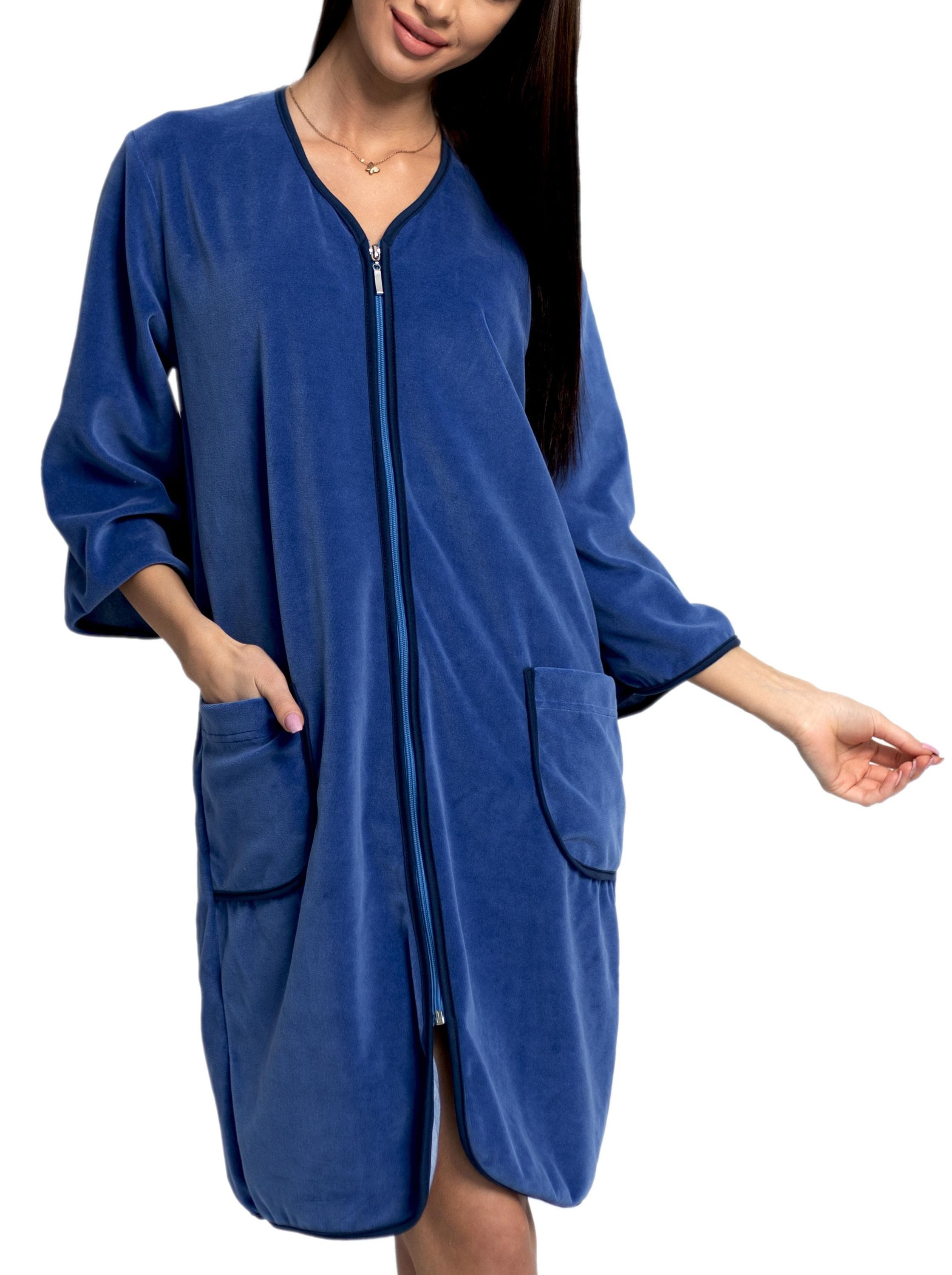Aquarti Damenbademantel Aquarti Damen Velours Bademantel günstig online kaufen