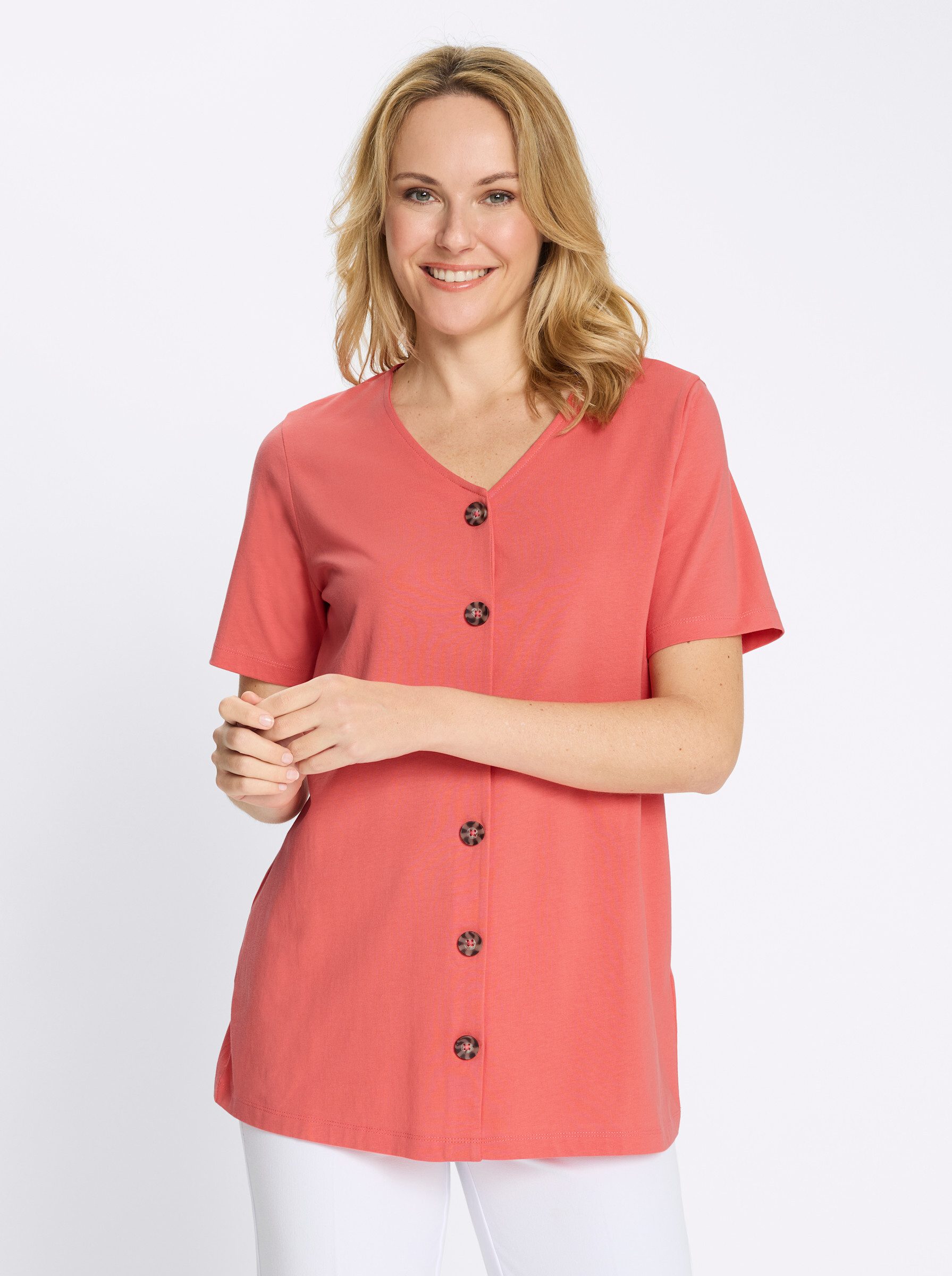 T-Shirt Longshirt Kurzarm