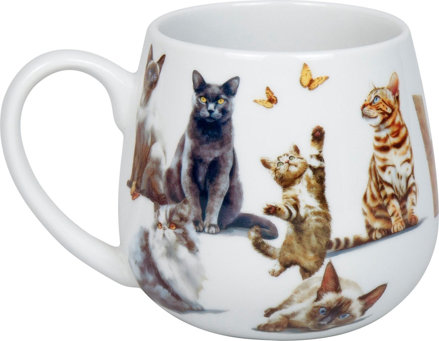 Könitz Tasse Samtpfoten Teetasse mit Sieb und Deckel Porzellan 0,4L, 1-tlg., 3-tlg. Set
