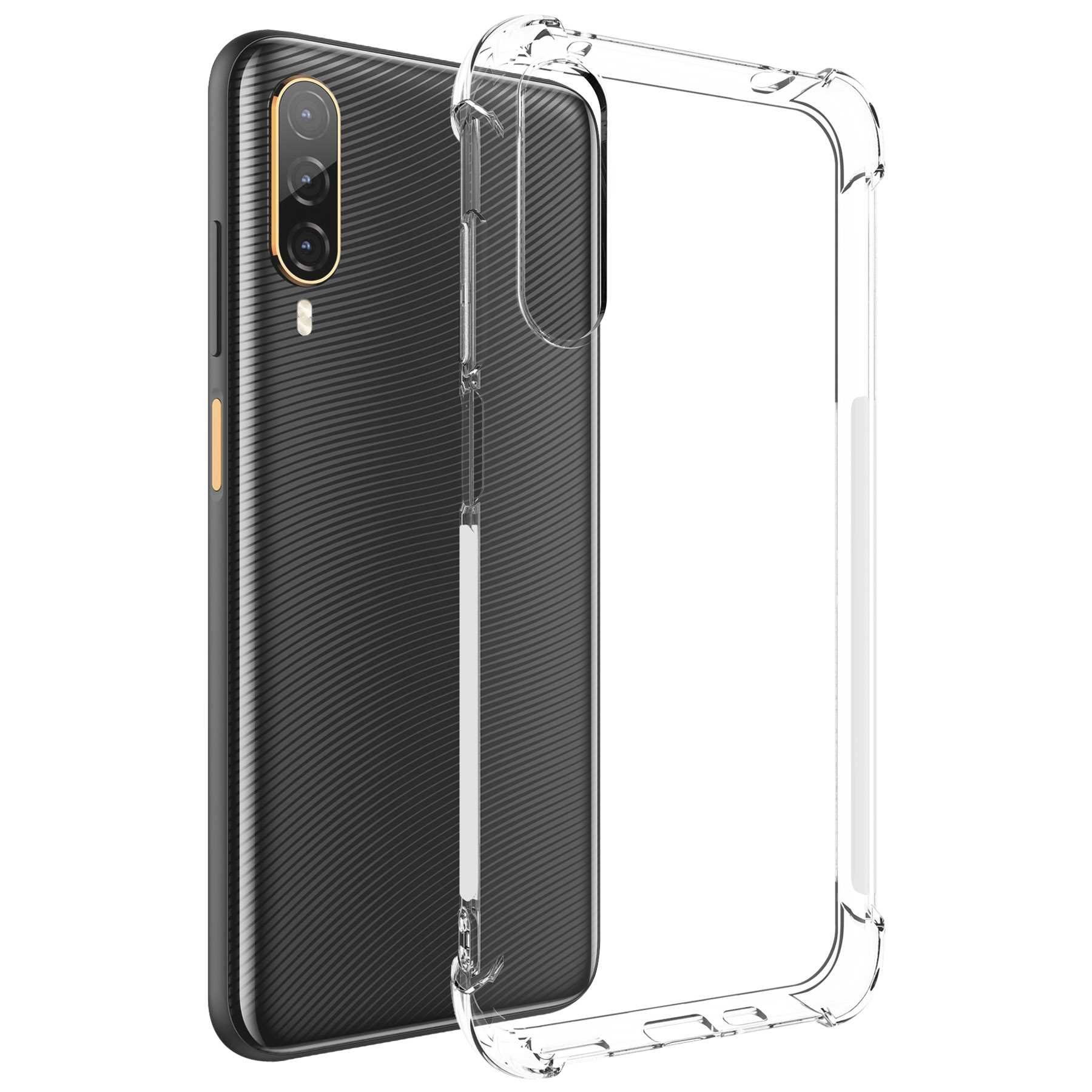 mtb more energy Smartphone-Hülle Clear Armor Case für HTC Desire 22 Pro 5G (6.6), Transparente TPU Schutzhülle Case Backcover mit Anti-Shock Verstärkung