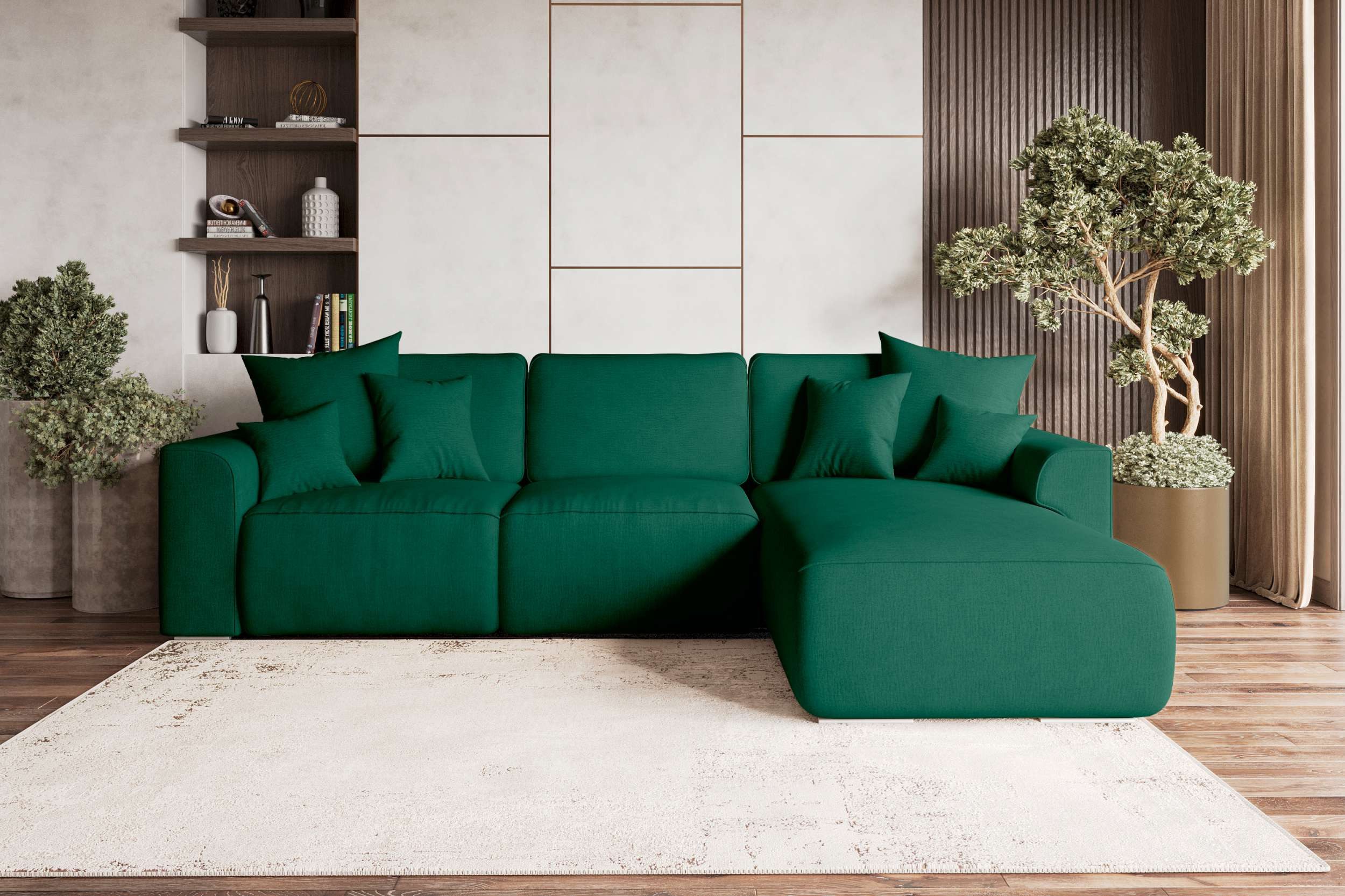 99rooms Ecksofa Gusto, L-Form, Eckcouch, wahlweise mit Bettfunktion und Bettkasten, Ottomane links oder rechts
