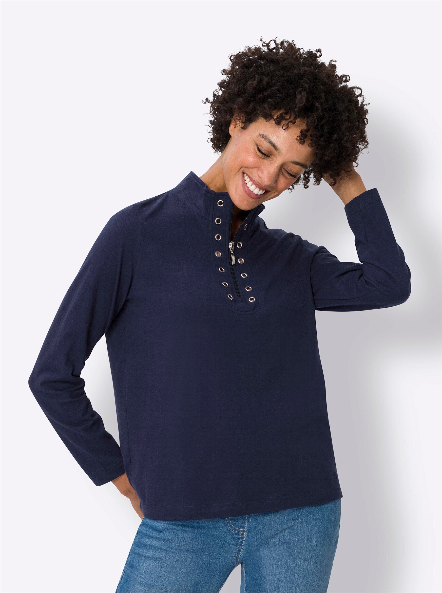 Classic Basics Stehkragenshirt "Langarm-Shirt", (1 tlg.) günstig online kaufen