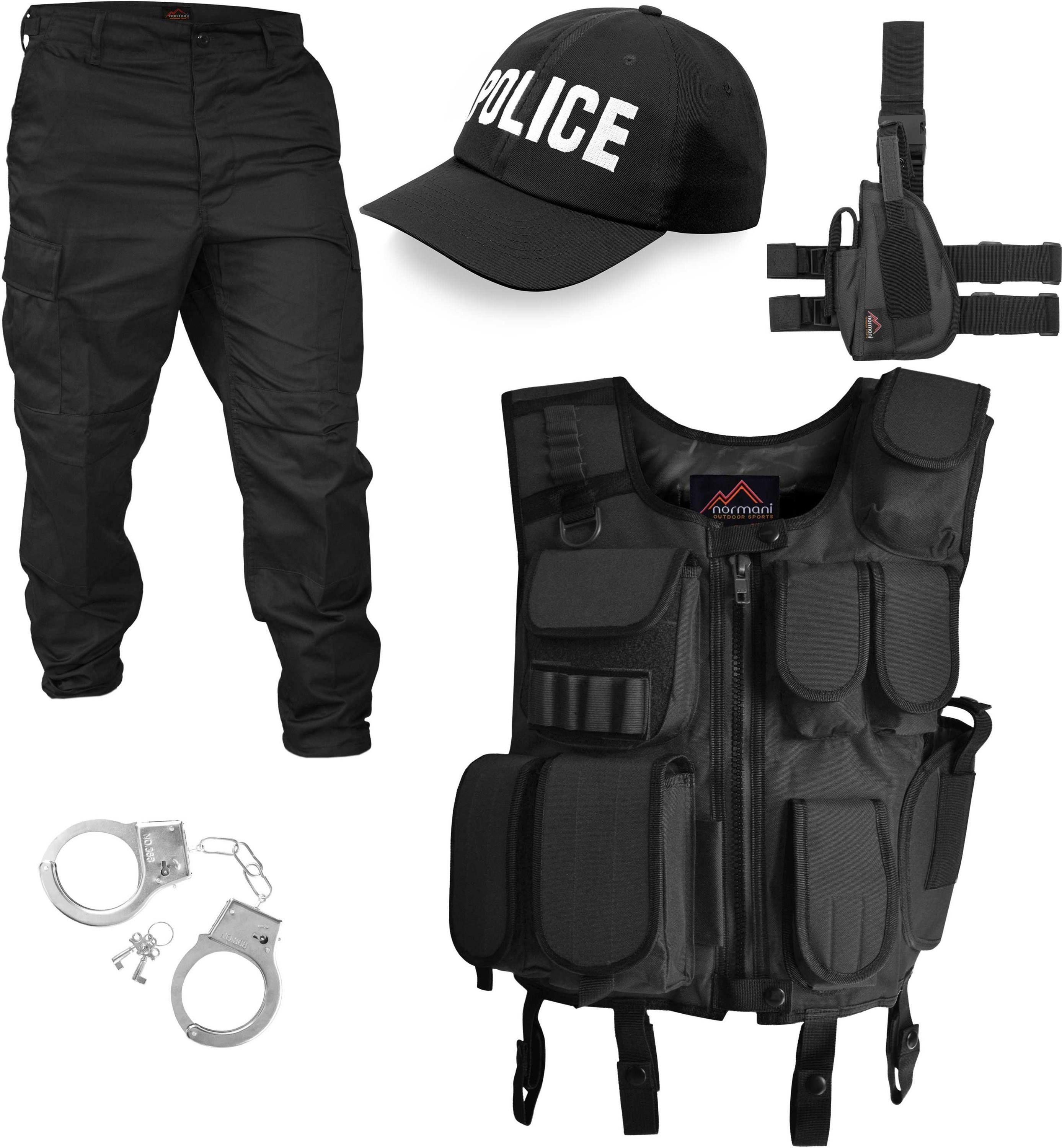 Polizei-Kostüm SWAT Karneval Kostüm Einsatzkostüm