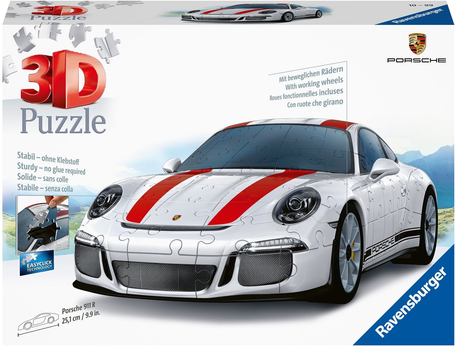 Image of Porsche 911R. 3D Puzzle 108 Teile