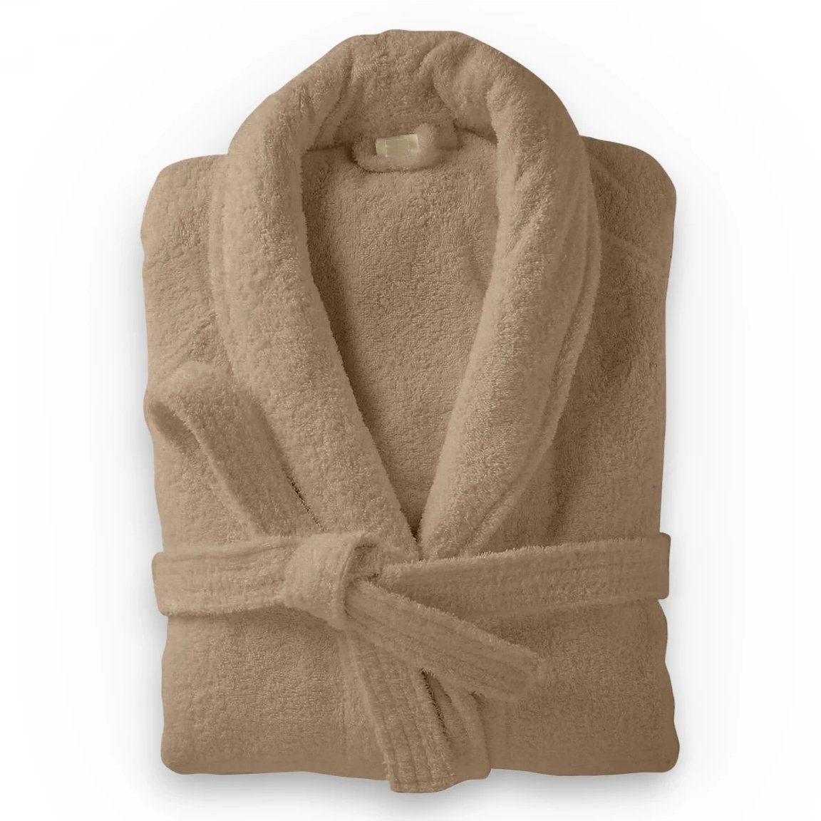 NYVI Bademantel Bademantel CozyLuxury für Luxus taupe und Damen, mit Taschen, Herren Gürtel 100% Bademäntel Erwachsene aus Baumwolle, Morgenmantel Baumwolle, Aufhänger, - für