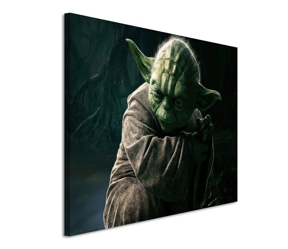 Sinus Art Leinwandbild Master Yoda Star Wars 120x80cm günstig online kaufen