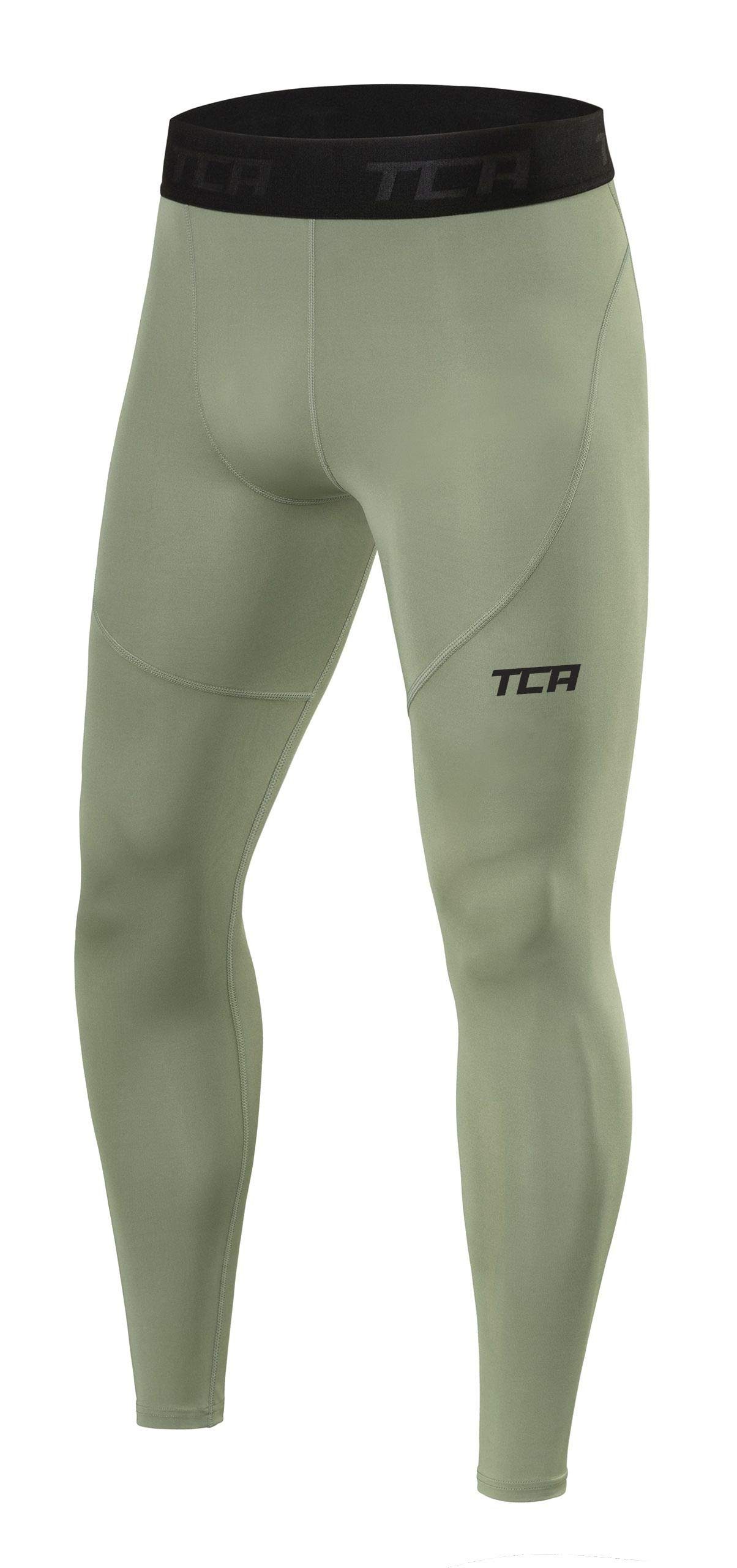 TCA Lauftights TCA Herren Pro Performance Leggings, Kompressionshose - Hellgrün, XL (1-tlg)