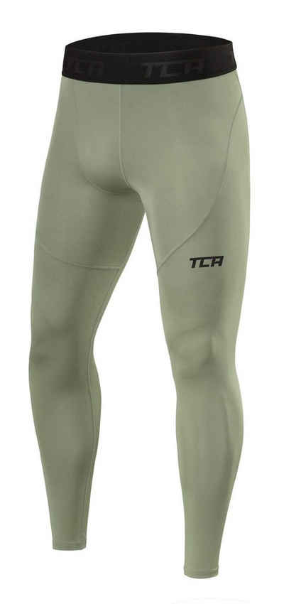 TCA Lauftights TCA Herren Pro Performance Leggings, Kompressionshose - Hellgrün (1-tlg)