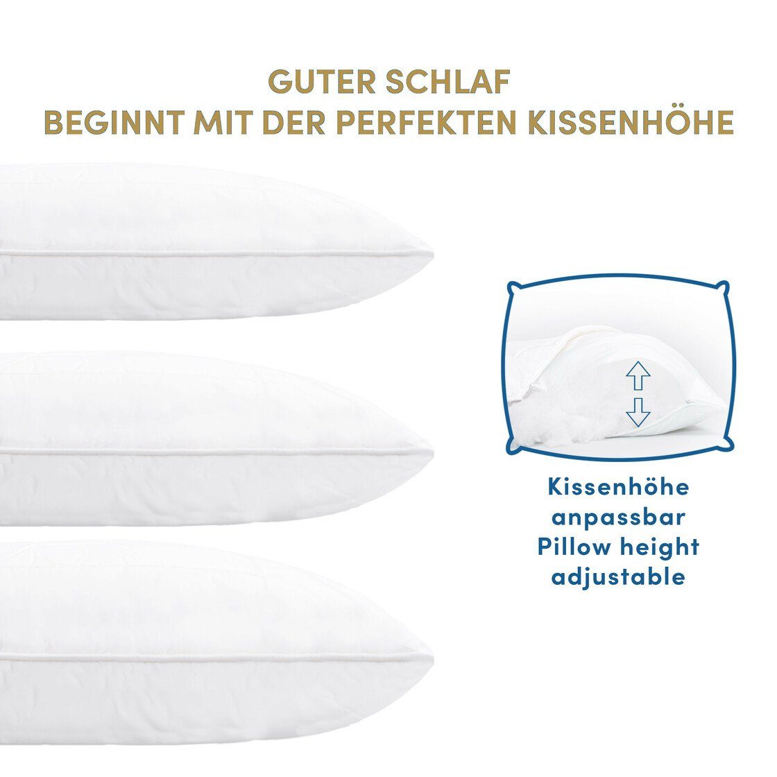 Schlafmond Kunstfaserkopfkissen Schlafmond Märchenweich Allergiker Kopfkiss günstig online kaufen