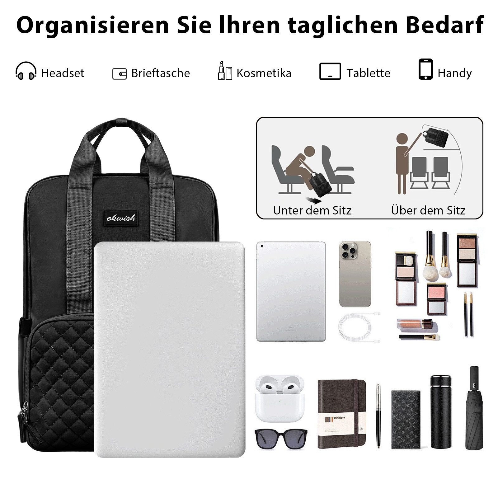 MODFU Laptoprucksack Freizeitrucksack Reiserucksack mit Gepäckgurt günstig online kaufen