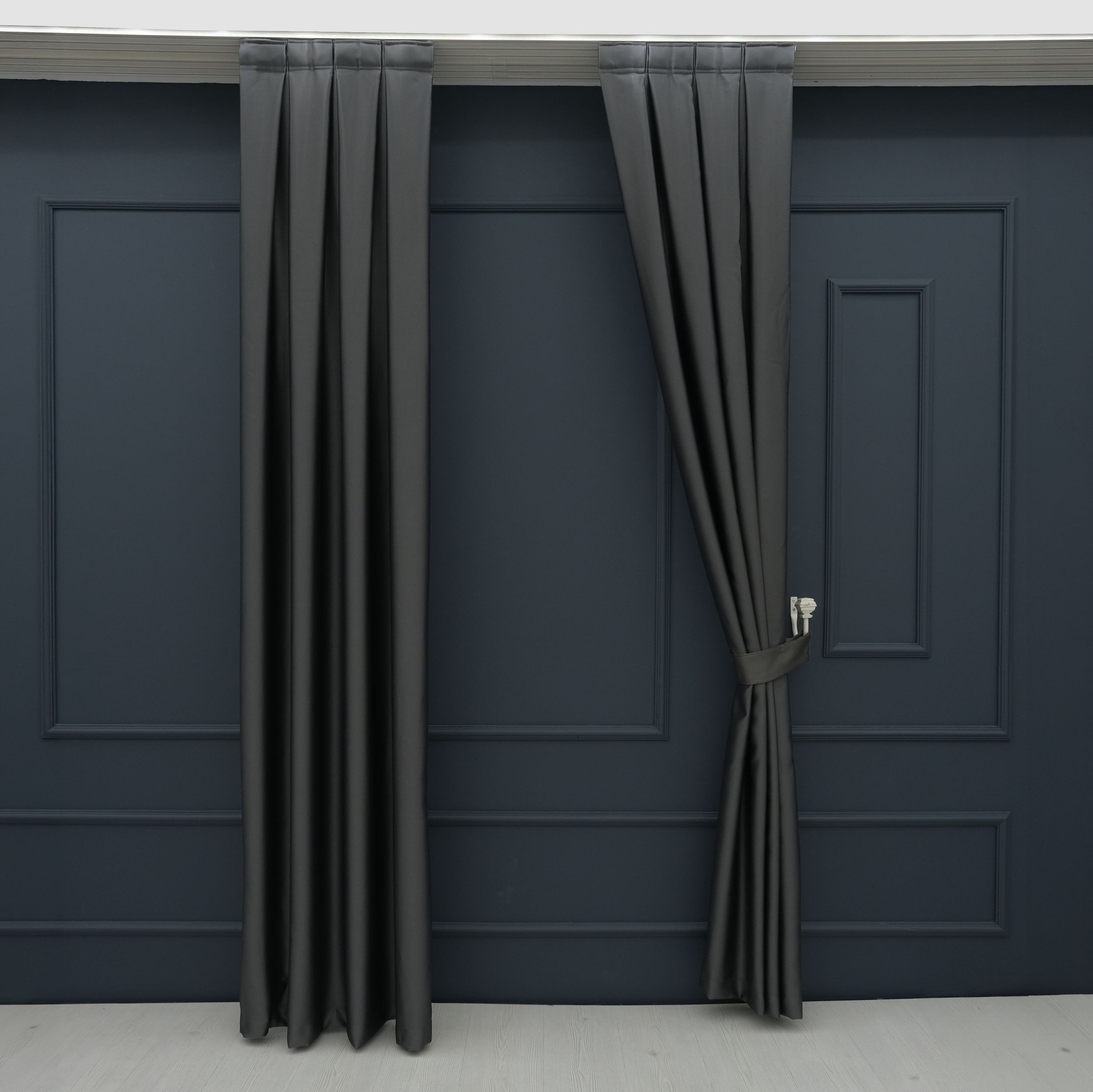 Gardinen by Justyna Vorhang 2er Seiten Schal Set Blackout (4 St), Kräuselband, verdunkelnd, Polyester, Blackout, Verdunkelung, blickdicht, wärmeisolierend, pflegeleicht