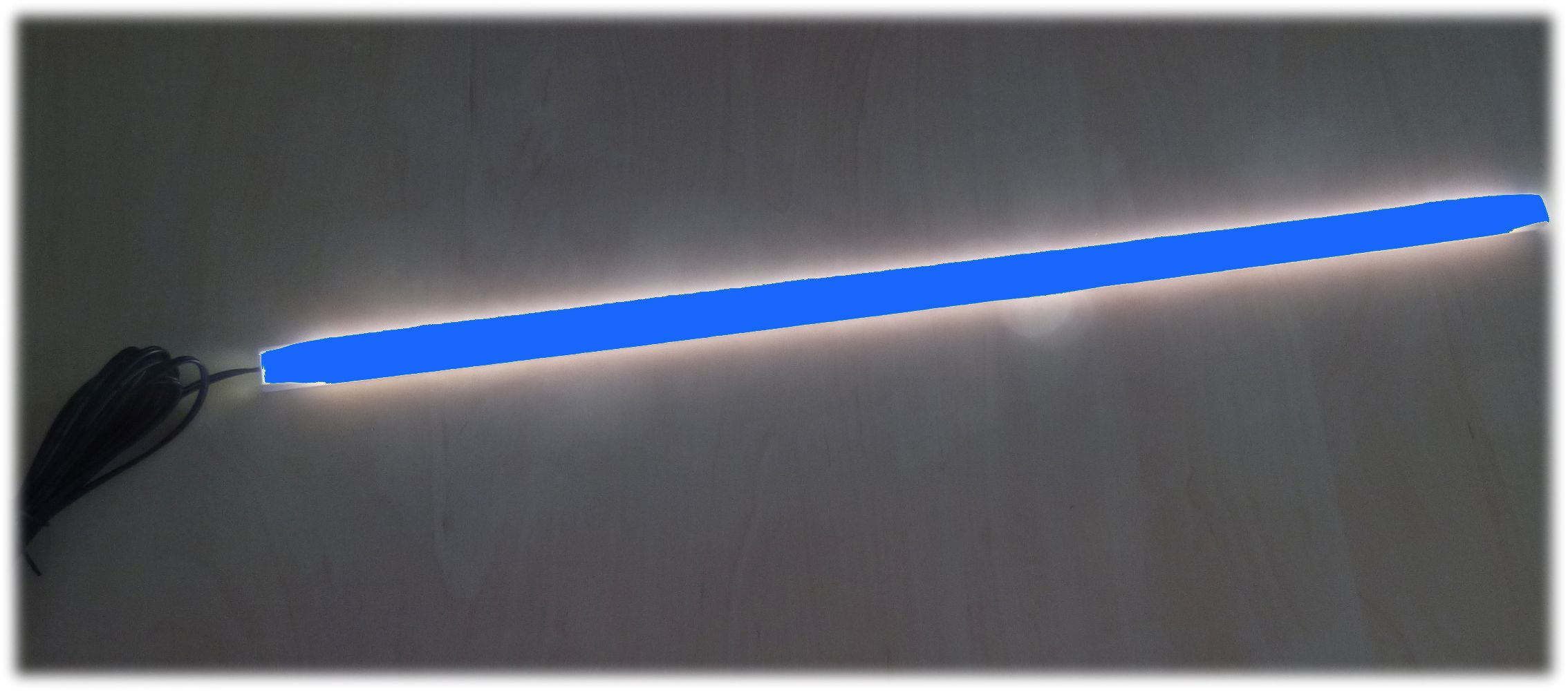 XENON LED Wandleuchte 8082 LED Light Stick Quadrat 4 x 0,5m 12 Volt Netzteil BLAU, Xenon