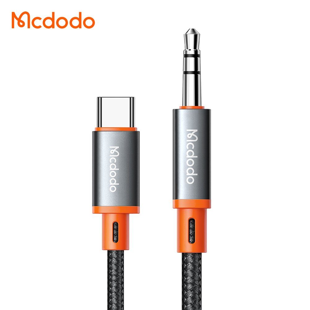 mcdodo »Kabel Typ-C Audiokabel 3,5mm Miniklinke 1,2 Meter Adapter HiFi Klinke  Adapter USB-C, grau« Smartphone-Adapter