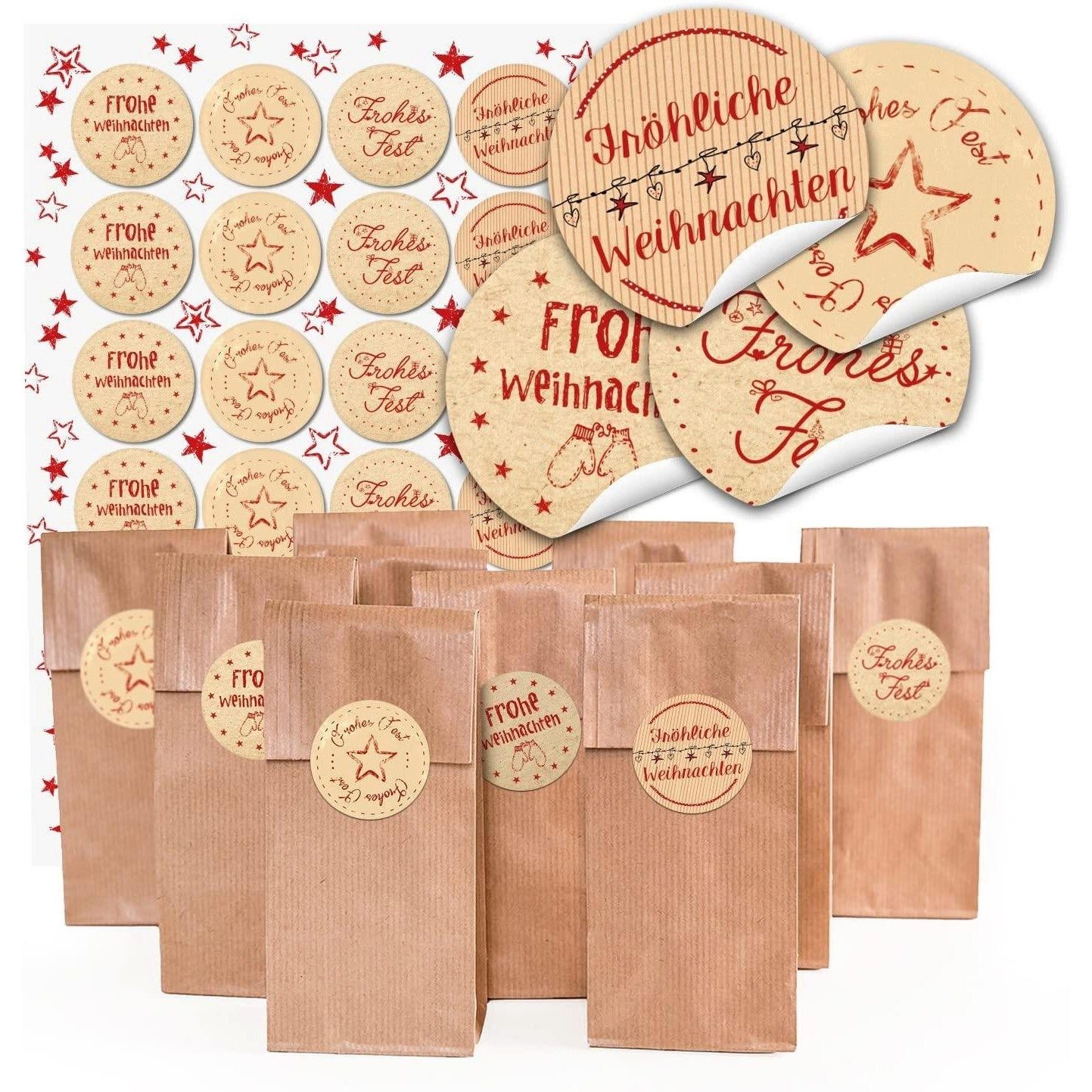 Logbuch-Verlag Dekofigur Set 24 braune Blockbodenbeutel mit Folieneinlage 7 günstig online kaufen