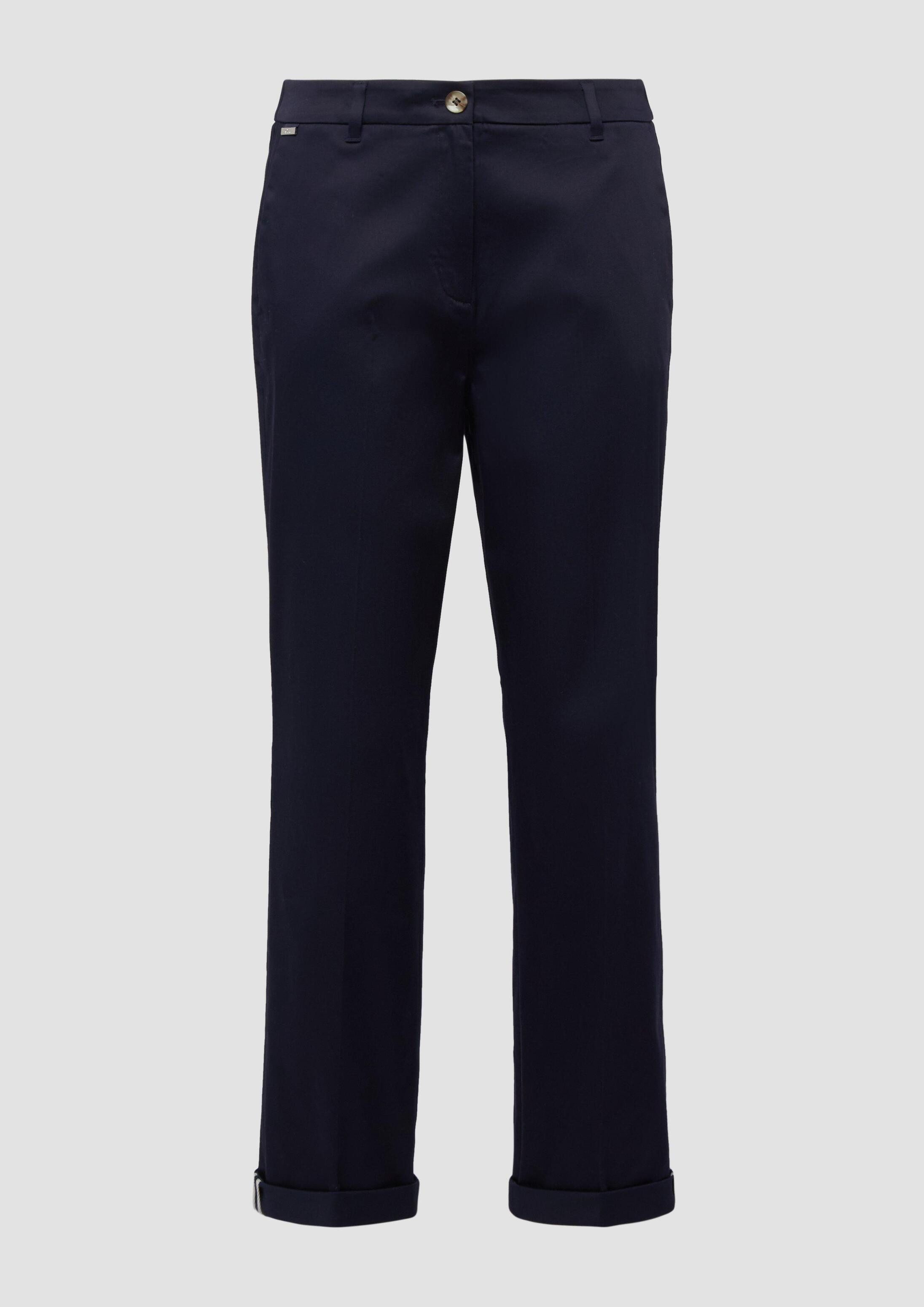s.Oliver 7/8-Hose Hose Chino aus Baumsatin mit Turn-up