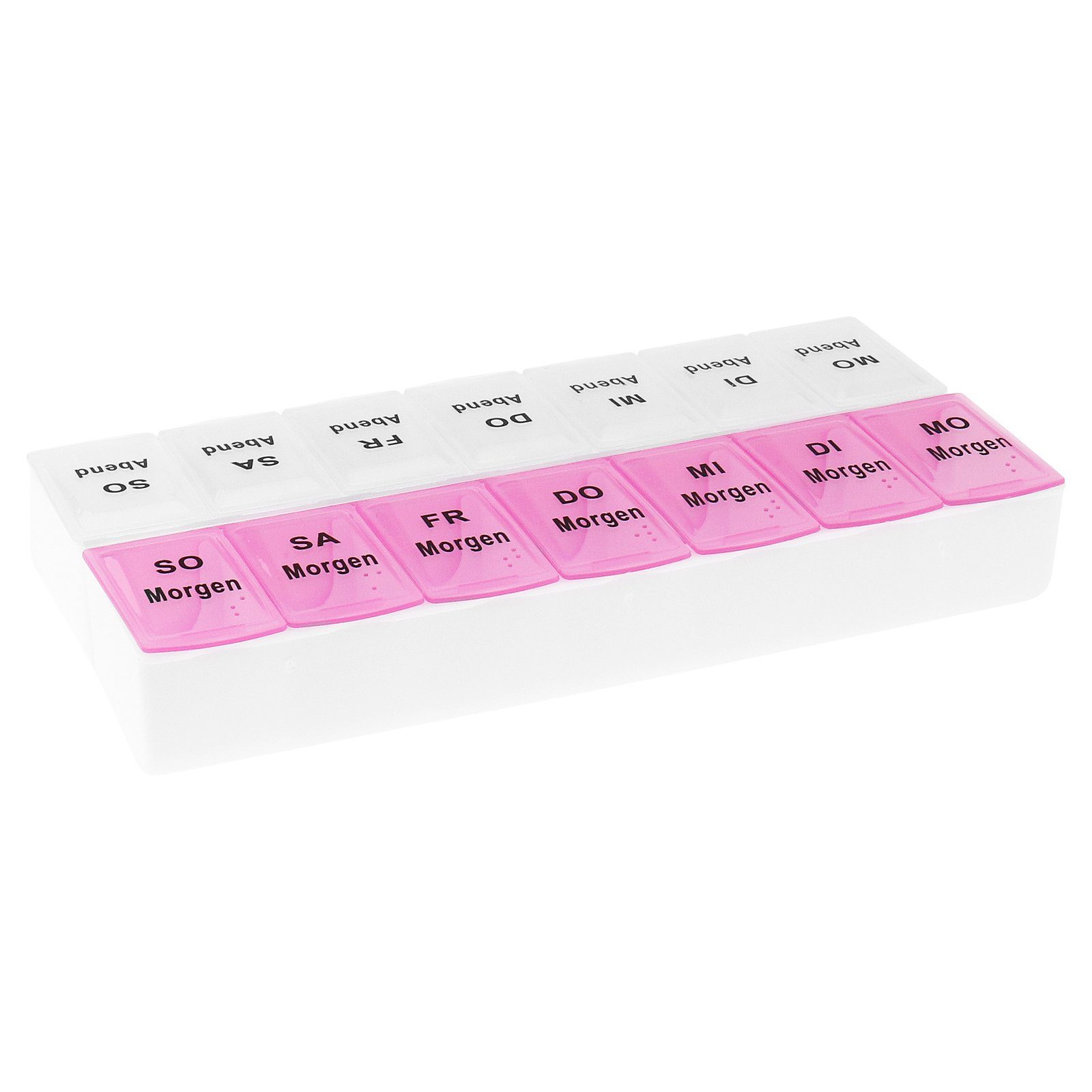 Wellgro Pillendose Tablettenbox für 7 Tage mit je 2 Fächer pro Tag