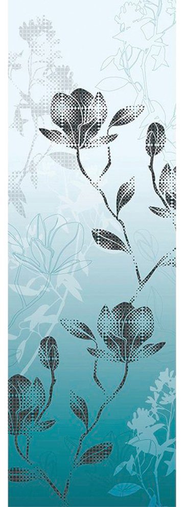 Architects Paper Floral St), Türkis Natur Panel Tapete Fototapete 2,80m 1,00m x Blossoms (1 Weiß Mystic Blue