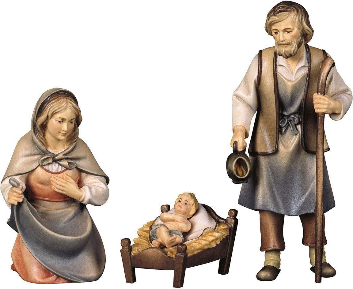Familie, WOODART Weihnachtsdeko Handarbeit, St), 3 Hl. Holzschnitzkunst hochwertige Krippenfigur ULPE (Set,