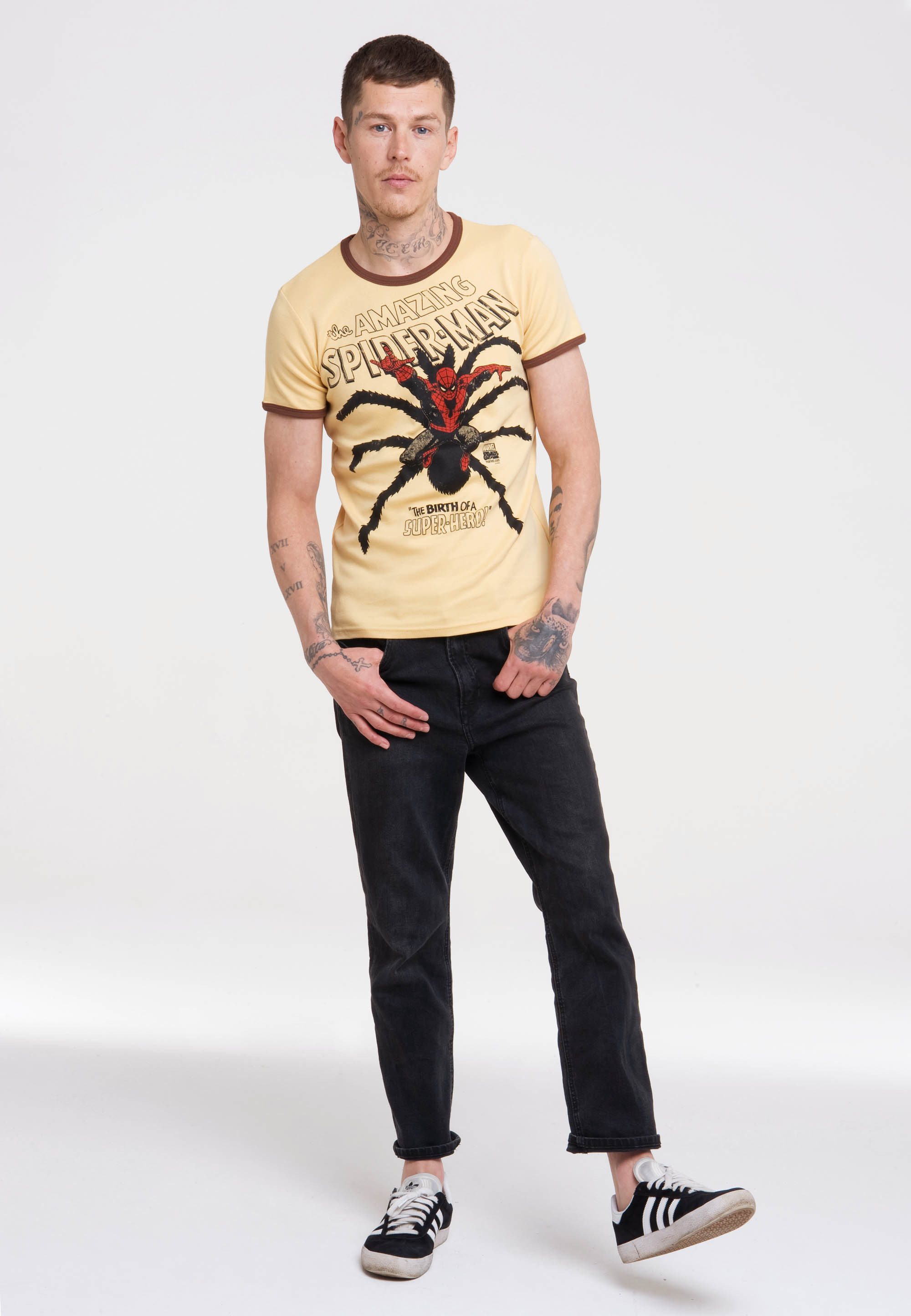 LOGOSHIRT T-Shirt Spider-Man mit detailliertem Print