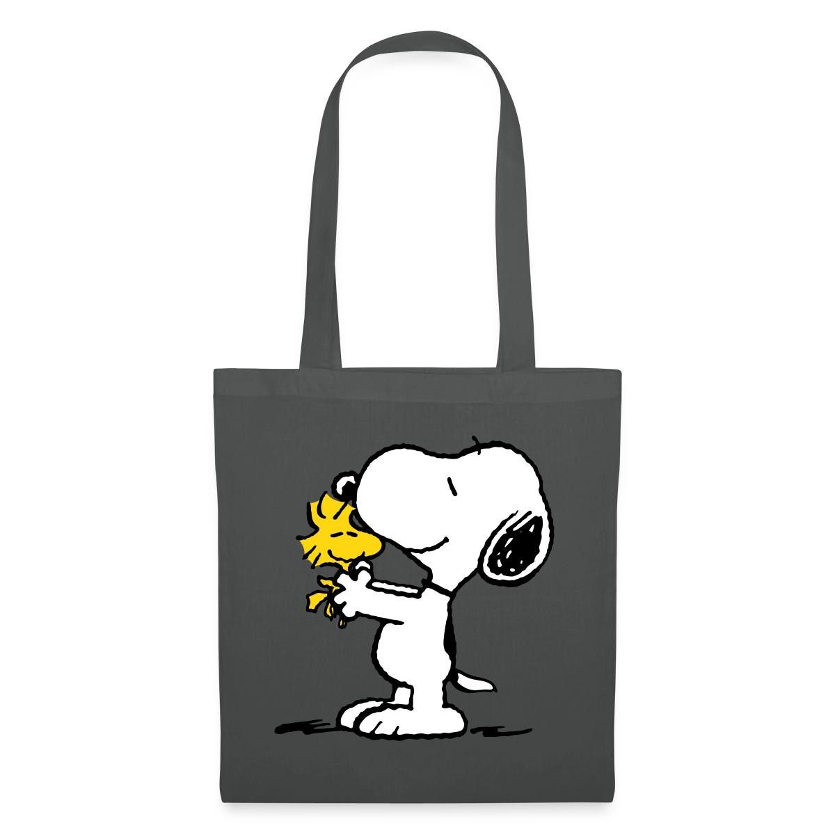 Spreadshirt Henkeltasche Peanuts Snoopy Und Woodstock Stoffbeutel (1-tlg)