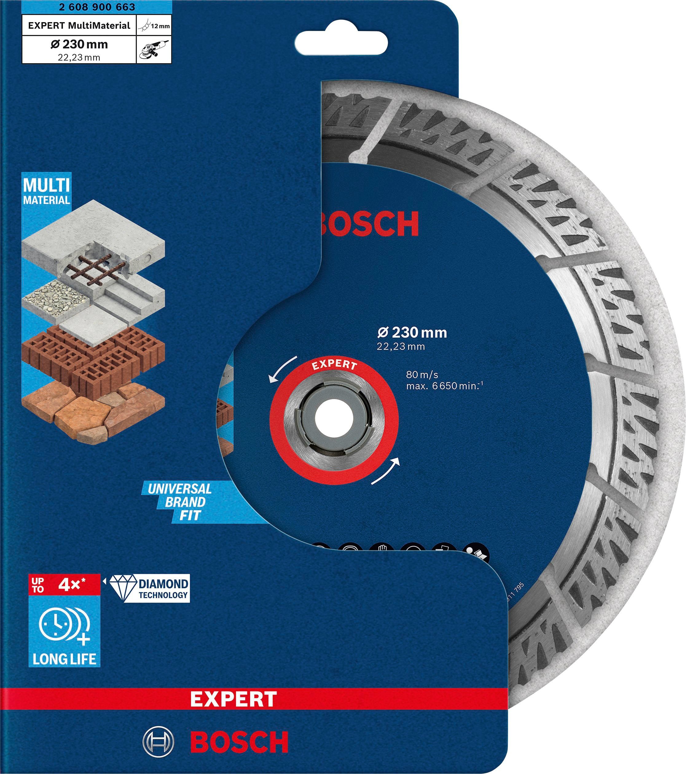 Bosch Professional Diamanttrennscheibe Expert x mm 15 230 MultiMaterial, mm, x 22,23 2,4 Ø