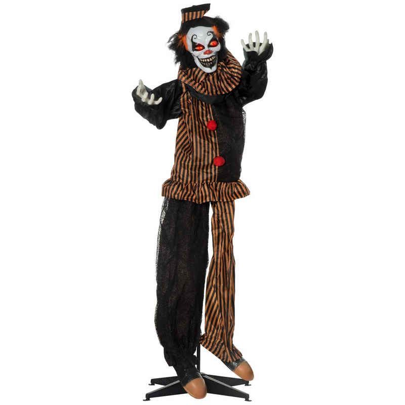Outsunny Dekofigur Halloween-Dekoration mit Spezialeffekten und Soundfunktion (Set, 1 St., 1 Halloween-Dekoration), Horror-Clown
