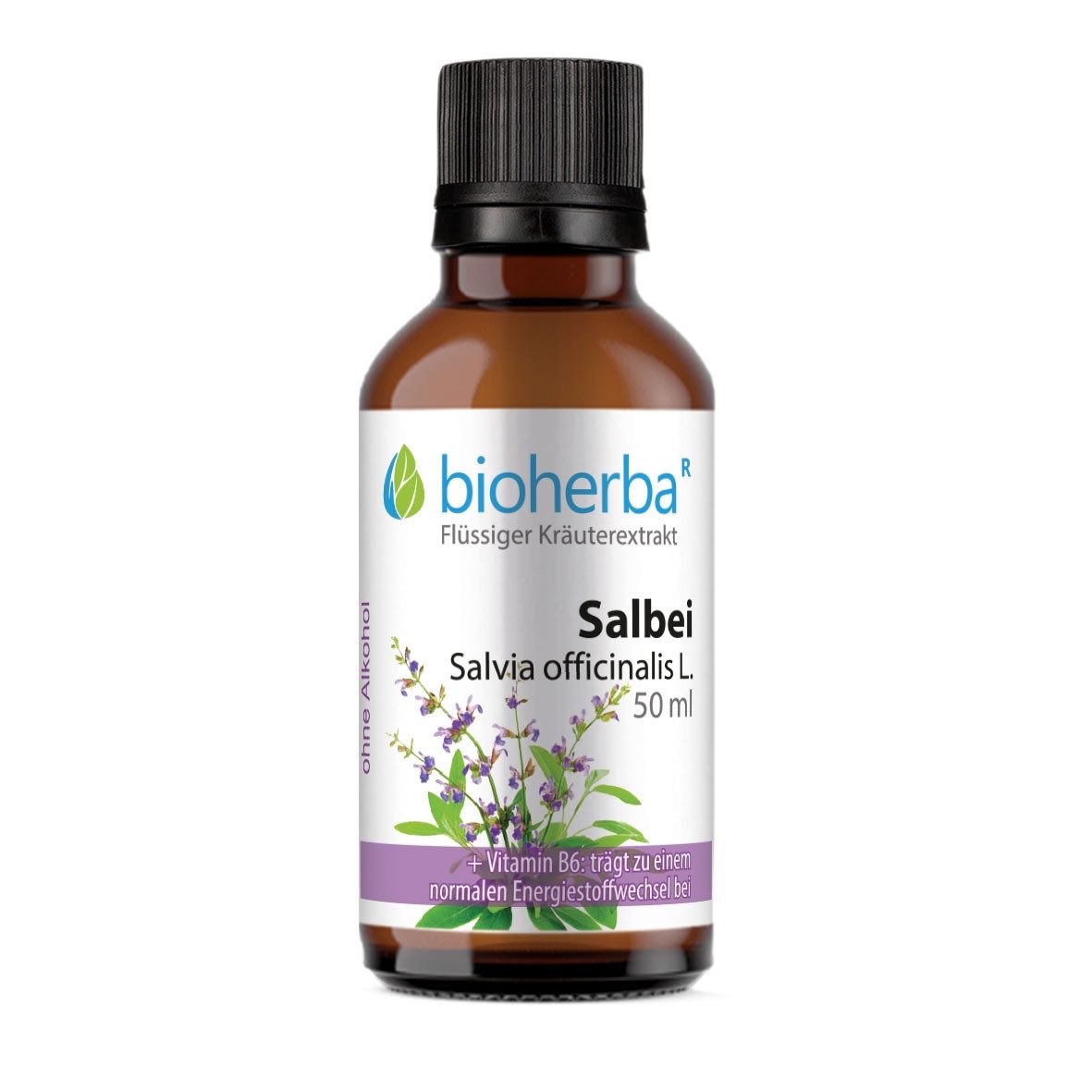 BIOHERBA R Salbei Salvia officinalis L. Tropfen Tinktur 100 ml Nahrungsergänzungsmittel