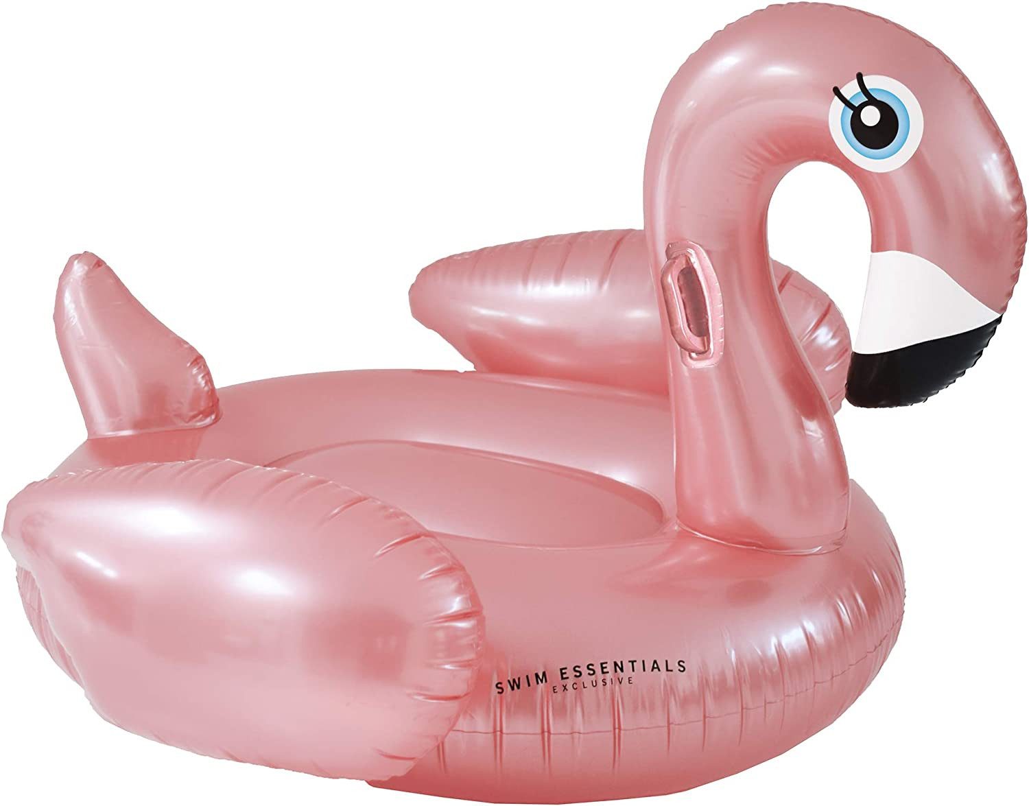 Swim Essentials Luftmatratze Luxury Ride-on Pink Flamingo 142x 137 x 97 cm, Wassermatratze Matratze Schwimmmatratze Liege